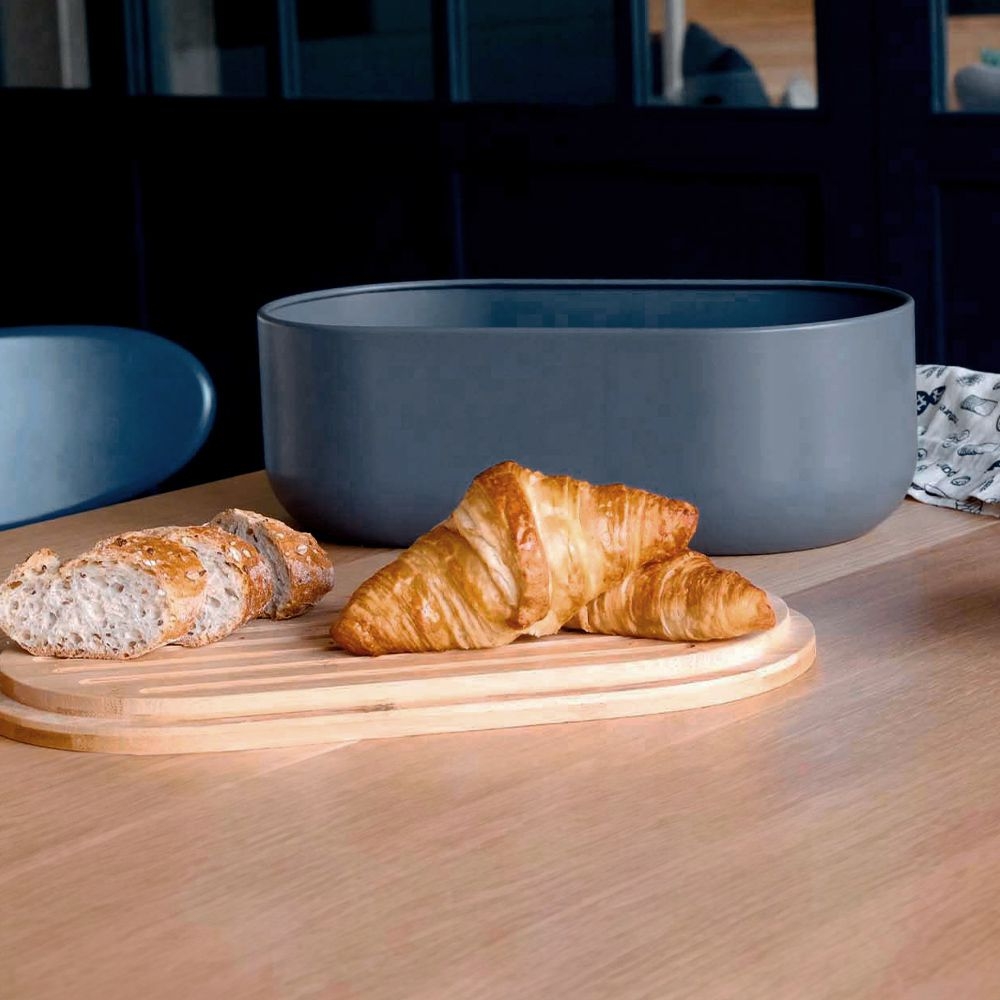Pebbly - Brotkasten - 4 in 1 Set - Holz Blue
