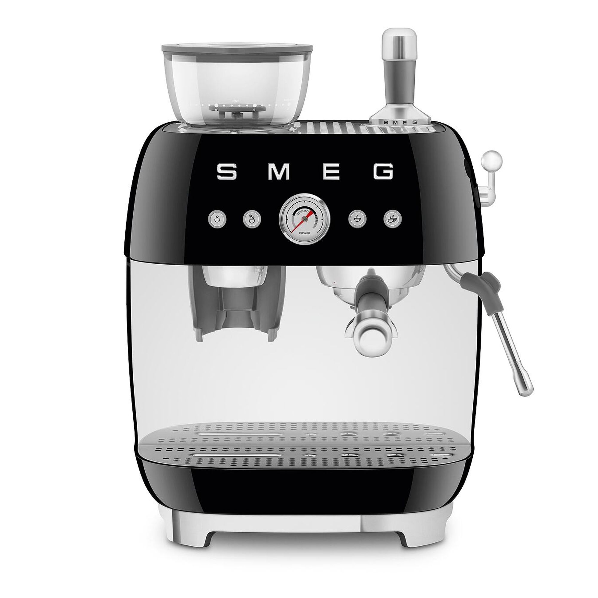 SMEG Espressomaschine mit Mahlwerk 50's Style - schwarz SMEG Espressomaschine mit Mahlwerk 50's Style - schwarz