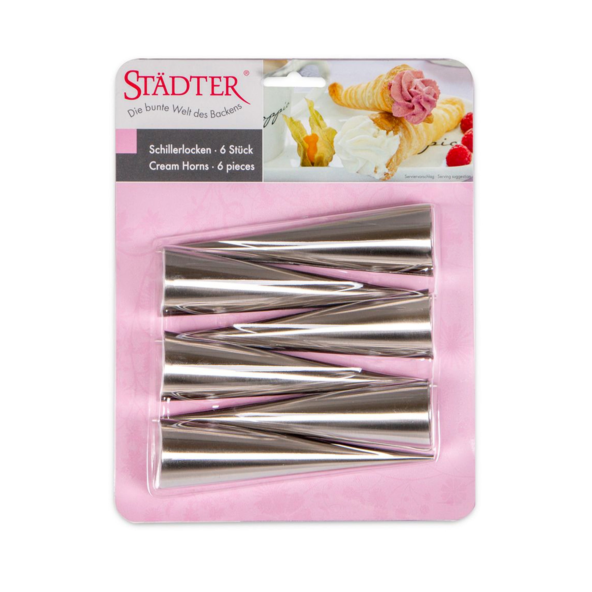 Städter - Cream horns - 14 x ø 0,3 / 3,5 cm - 6 pieces Städter - Cream horns - 14 x ø 0,3 / 3,5 cm - 6 pieces