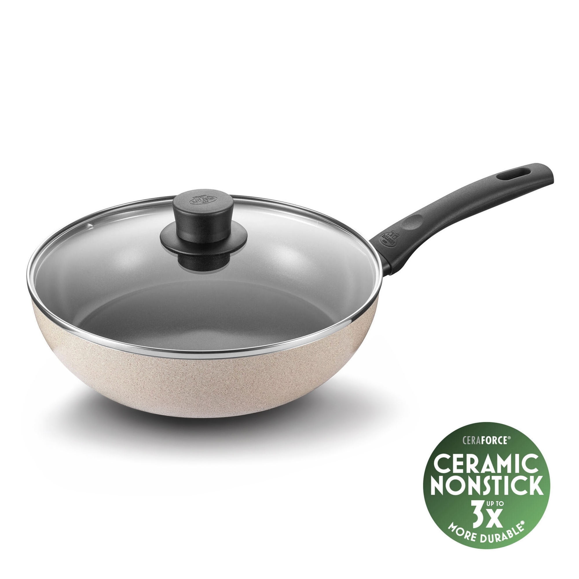 BALLARINI - Frying pan with lid | Ledro | ceramic non-stick coating | 28 cm