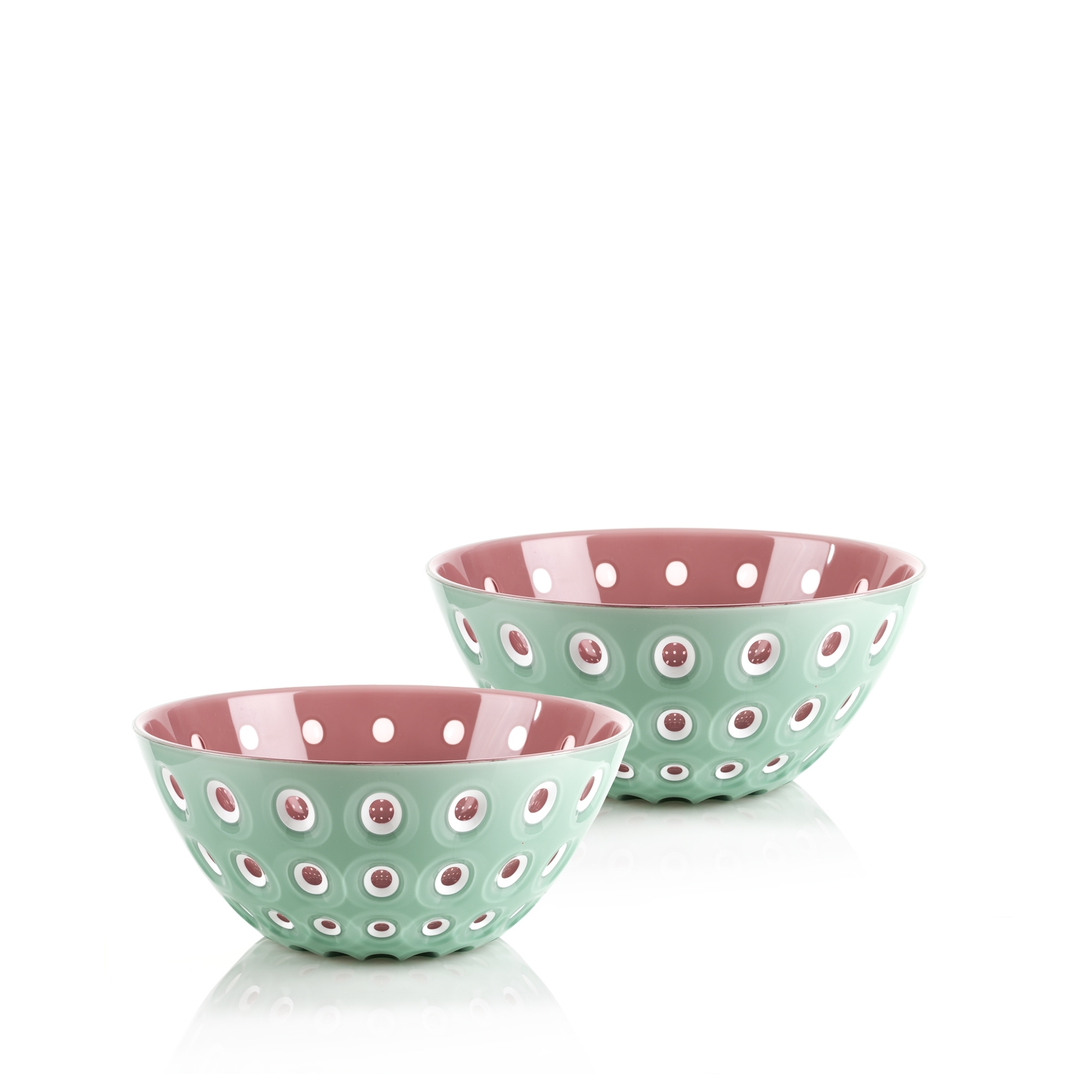 Guzzini - Bowl 12.5 cm, set of 2, “Le Murrine”, Matcha-White-Mauve