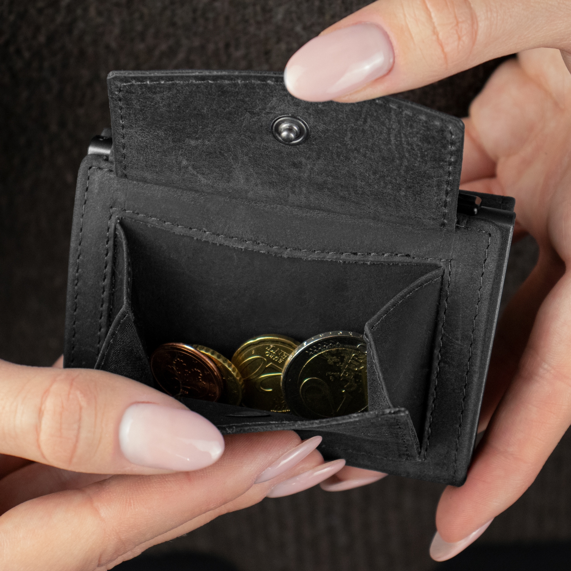 Card Case with Coin Pocket - Hunter Grey | Culinaris