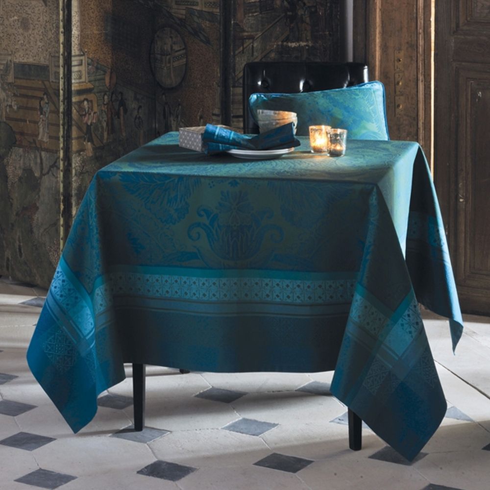 Garnier-Thiebaut Tablecloth - Isaphire Emeraude - GS - different sizes