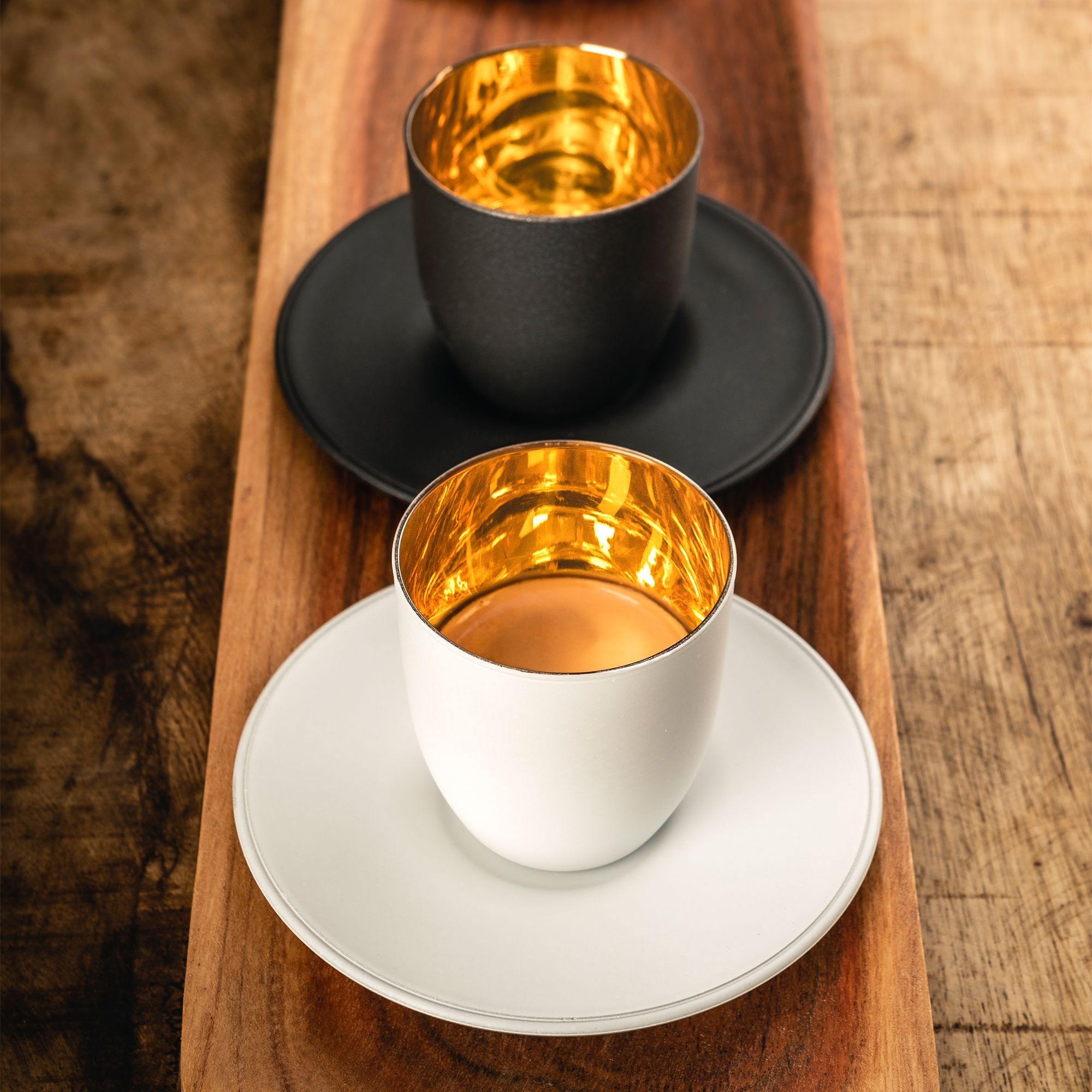 Eisch - COSMO COLLECT Espresso Set, black/gold