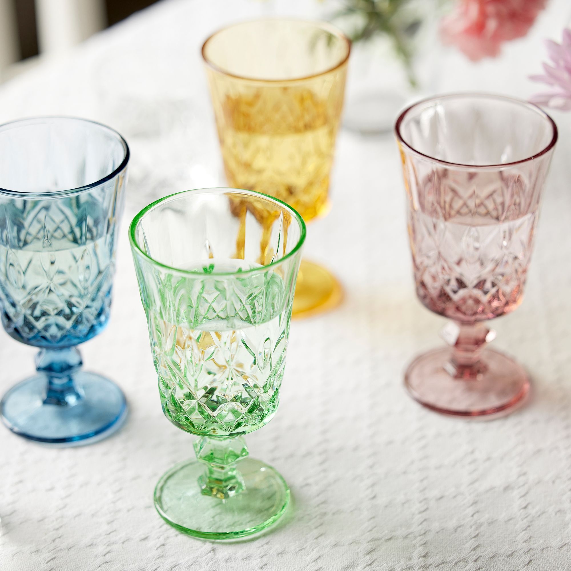 Lyngby glass -Sorrento - Wine glass - Pink - 4 pcs.