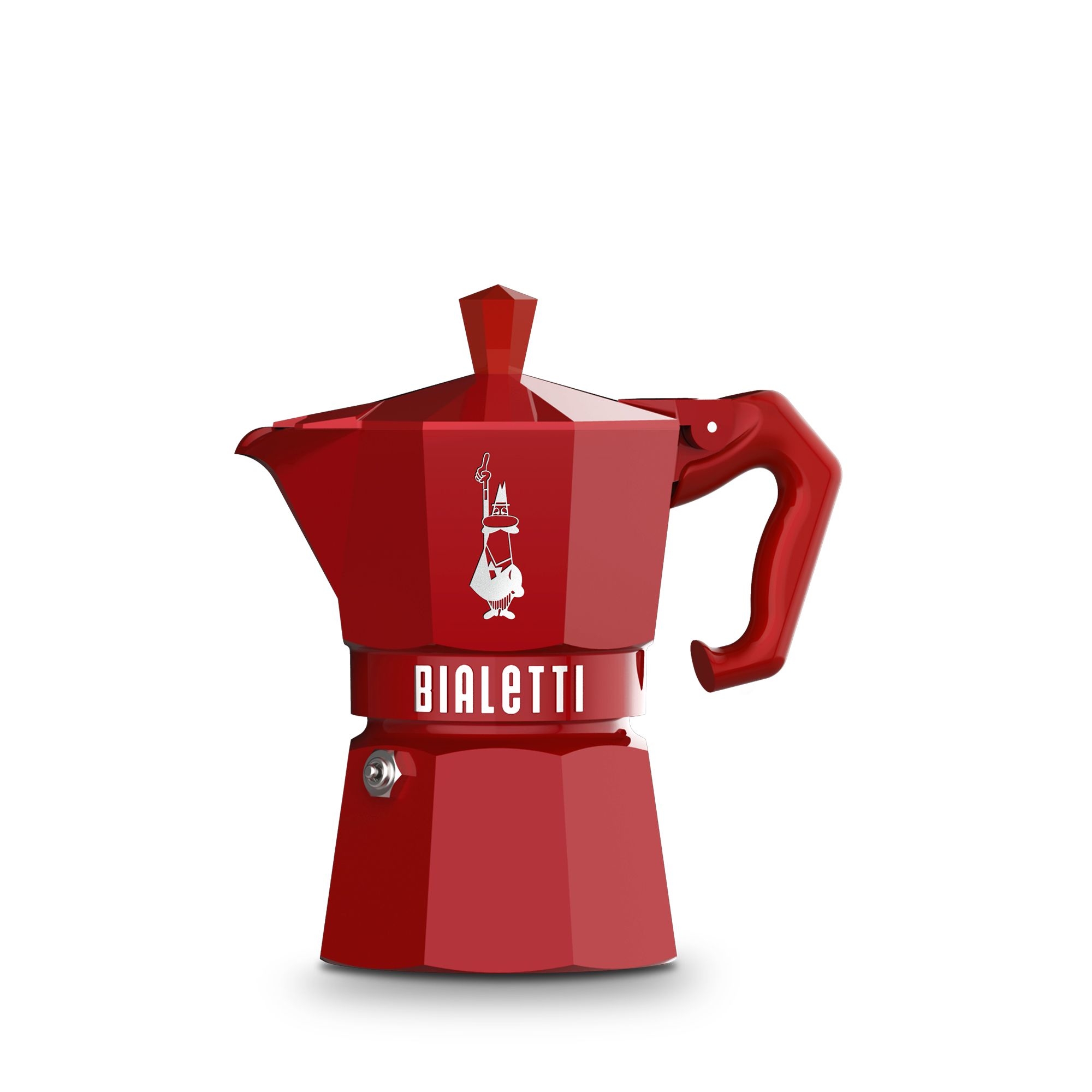 Bialetti - Espressokocher Moka Exclusive, 3 Tassen - rot
