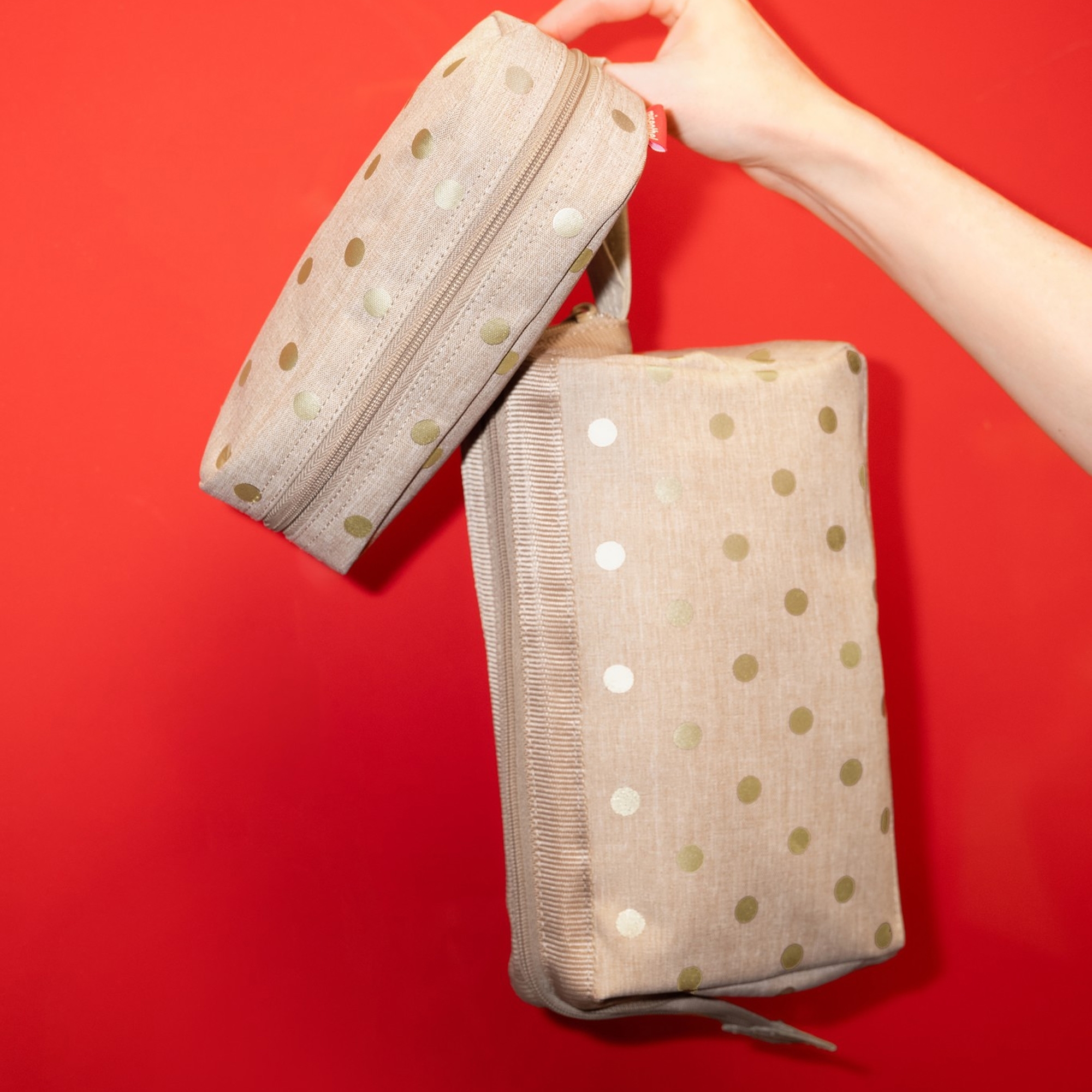 reisenthel - travelcosmetic - metallic dots coffee