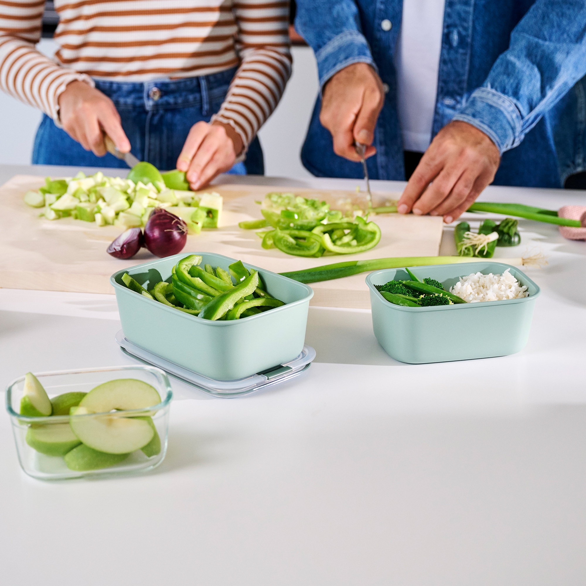 Mepal - Easyclip Set 3-teilig 2 x 450 ml + 1000 ml - verschiedene Farben