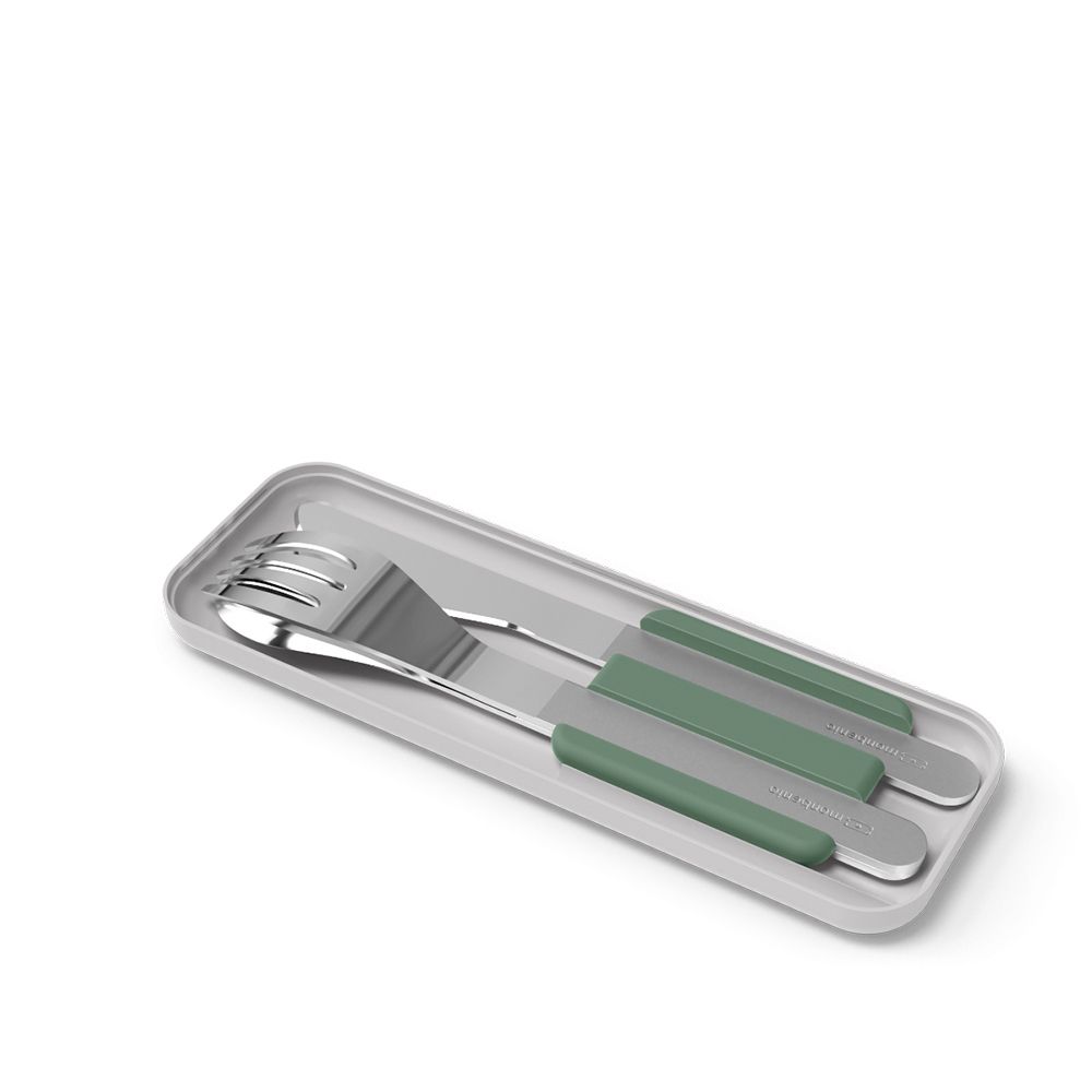 monbento - MB Slim Box Natural green - Besteckset monbento - MB Slim Box Natural green - Besteckset