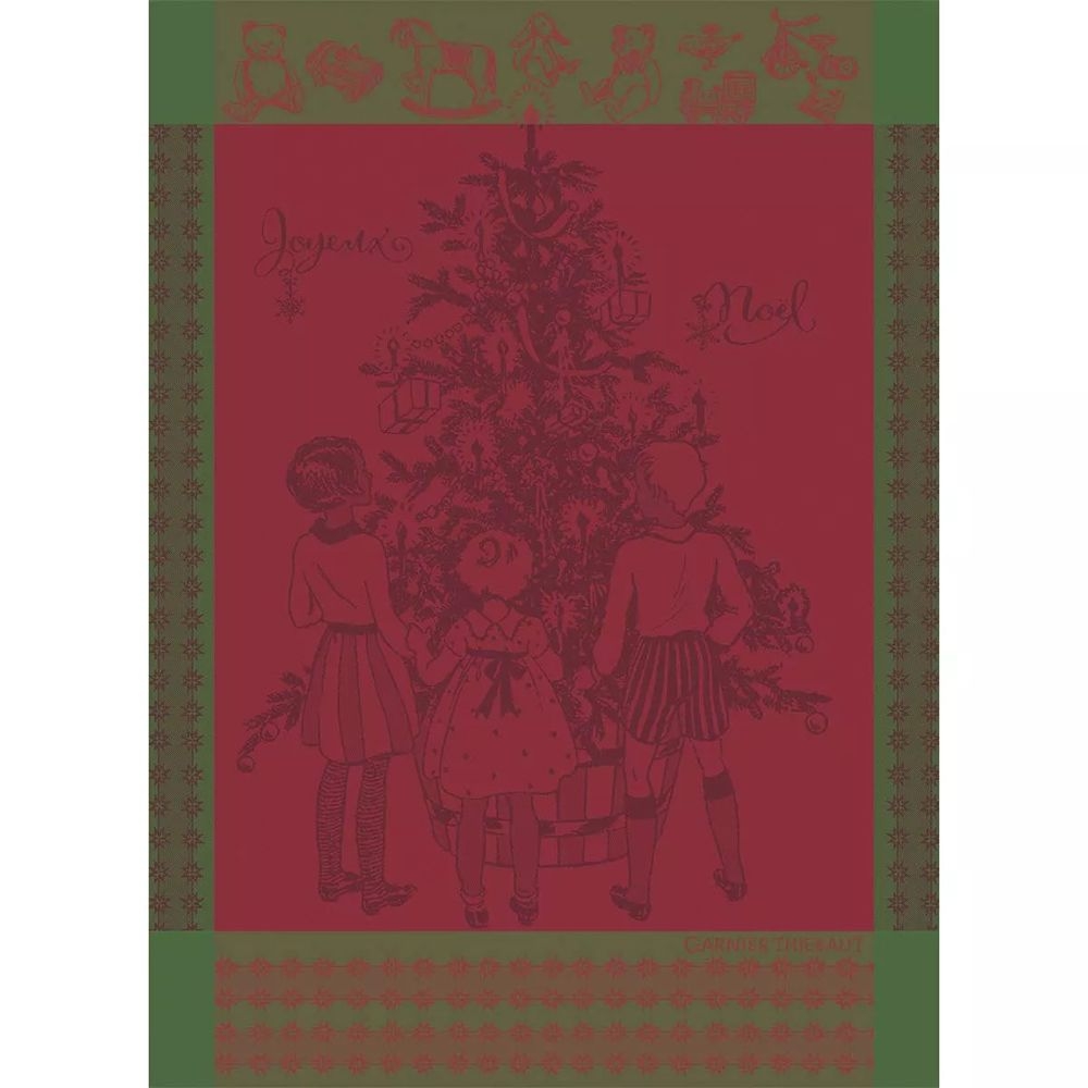 Garnier-Thiebaut - Tea towels Noel D'enfance Houx