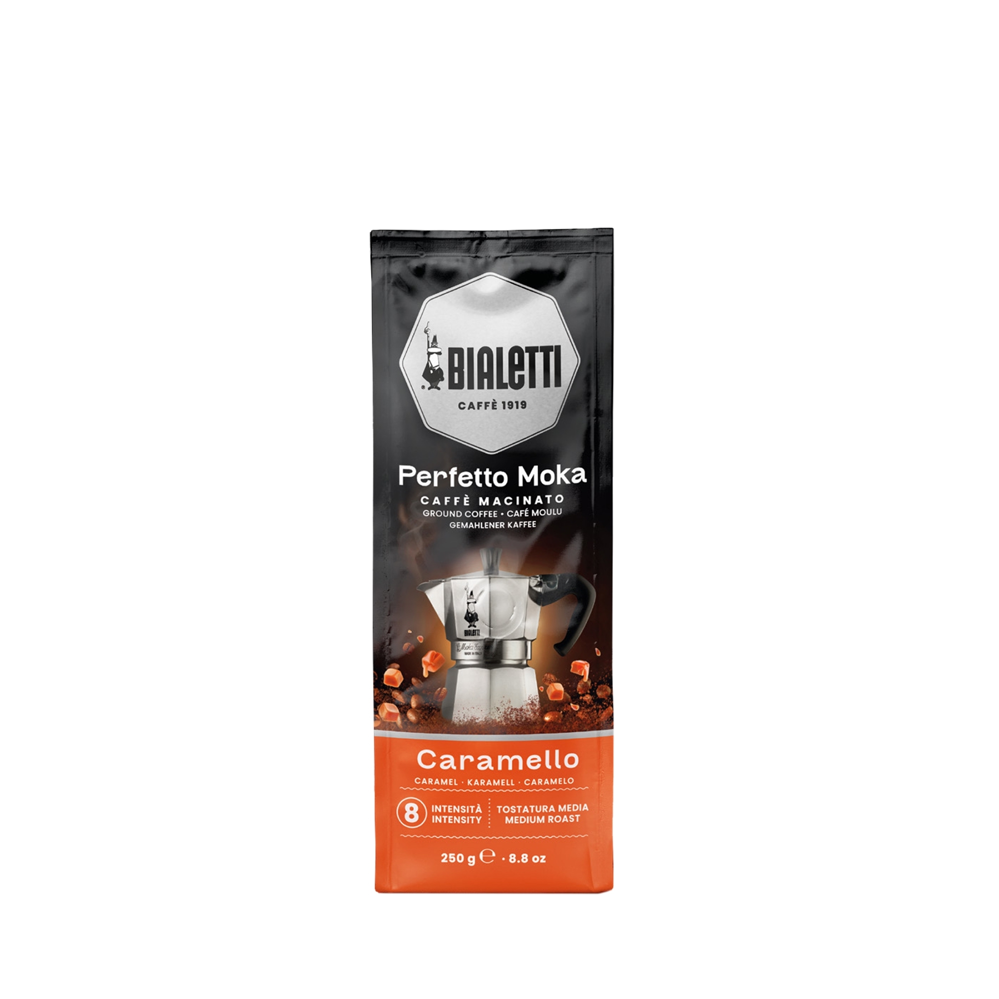Bialetti - Perfetto Moka Caramello, Kaffee gemahlen 250g