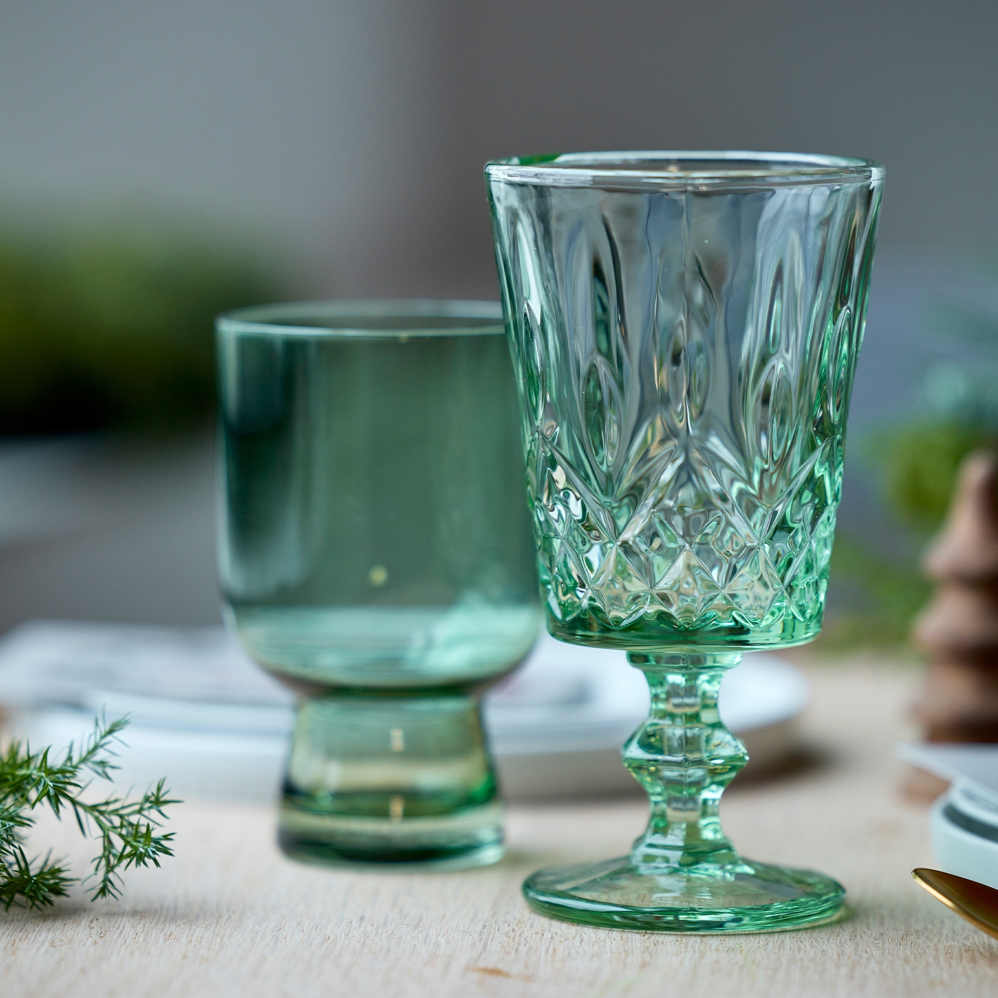 Lyngby glass -Sorrento - Wine glass - Green - 4 pcs.