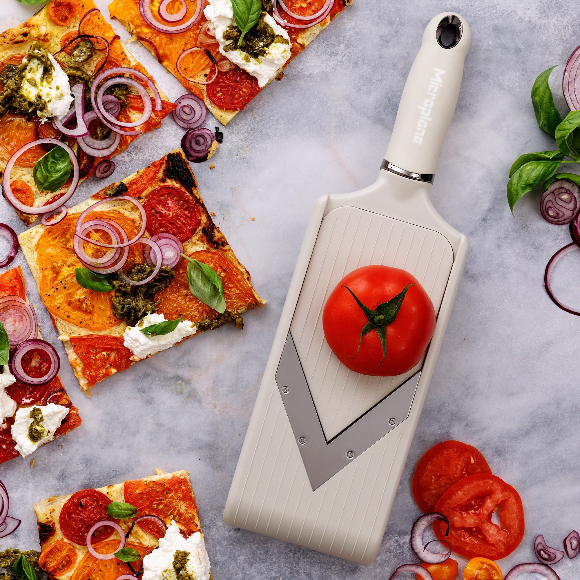 Microplane - Adjustable Slicer with V-Blade PureCut | Cashmere Beige