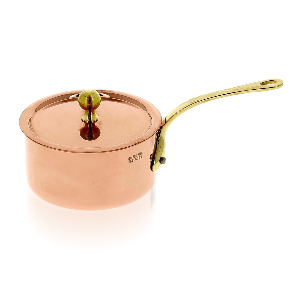 de Buyer - Small saucepan with brass mounts - Inocuivre VIP de Buyer - Small saucepan with brass mounts - Inocuivre VIP