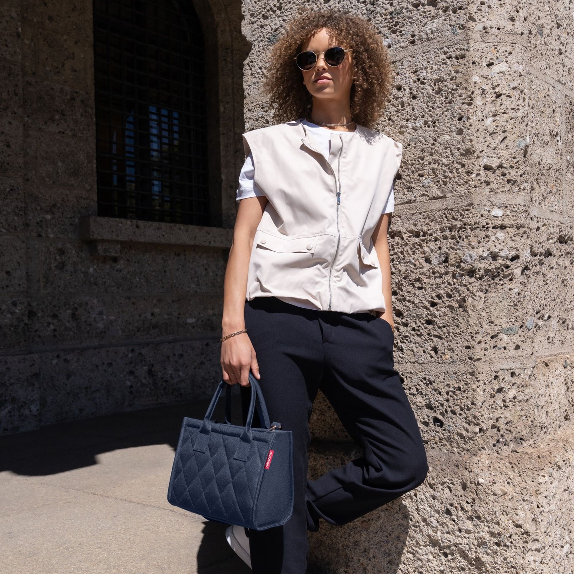 reisenthel - daily shopper XS - rhombus midnight gold