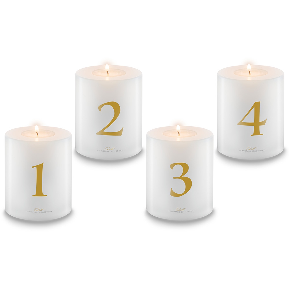 Qult Farluce Trend - Tealight Candle Holder - Christmas Collection - 4 pc Set Gold
