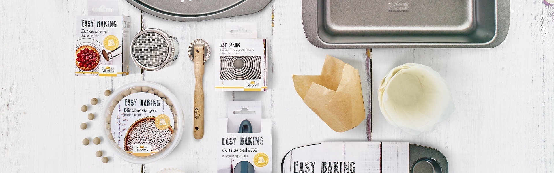 Easy Baking Backset mit Formen, Werkzeugen und Deko