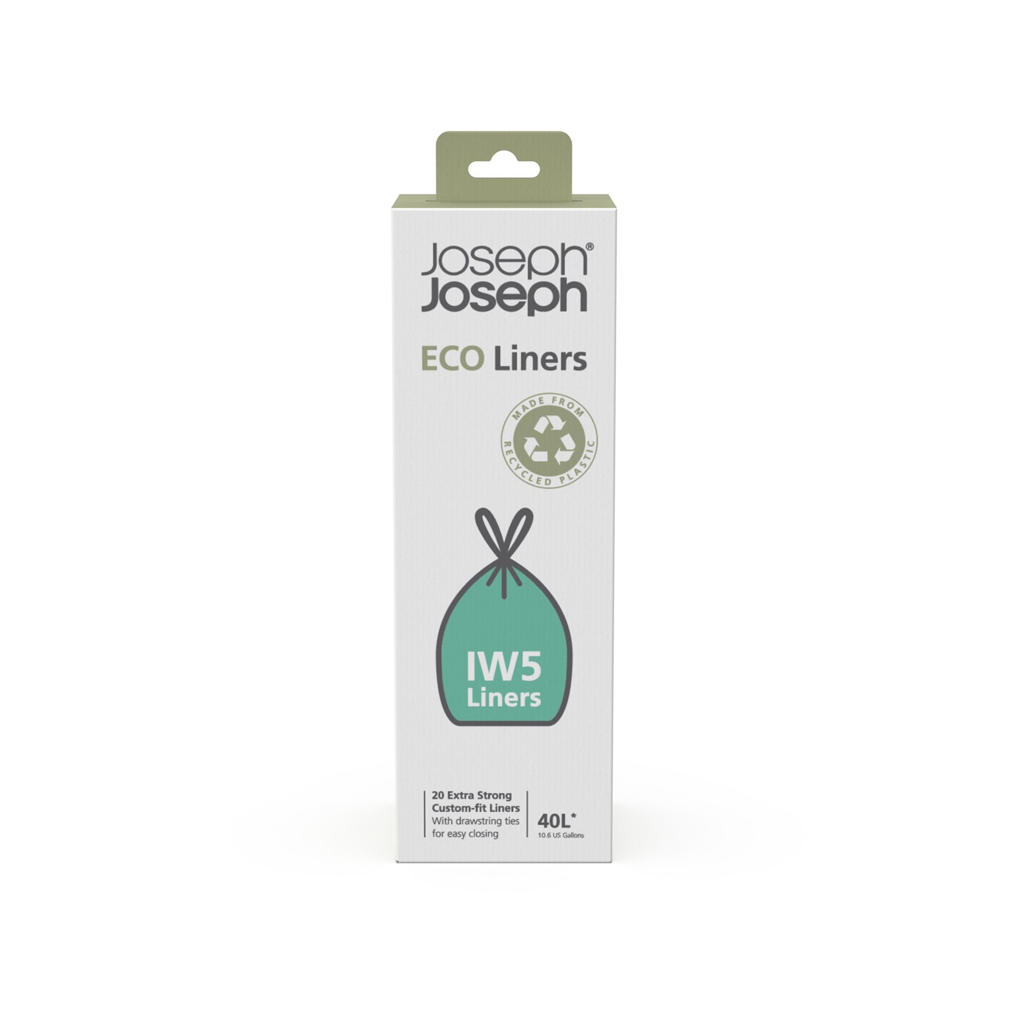 Joseph Joseph - IW5 40 L Eco Bin Liners - 20 pieces, transparent