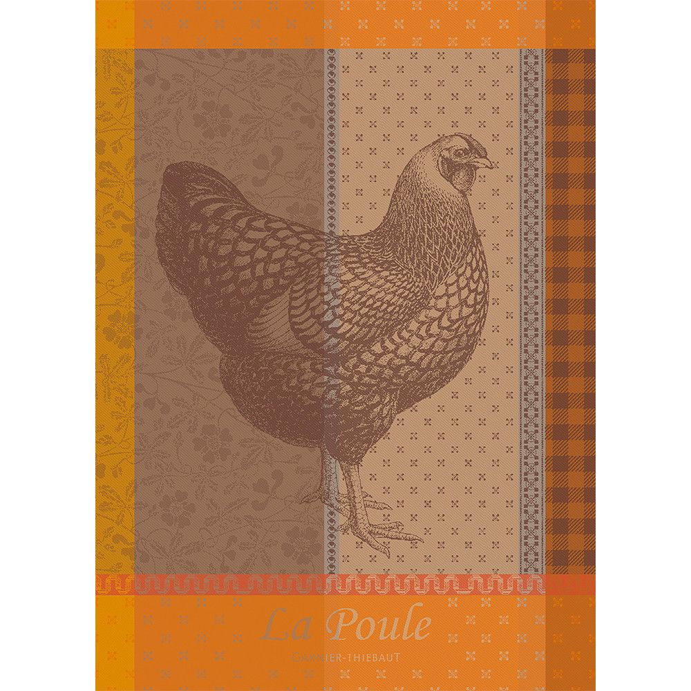 Garnier-Thiebaut Geschirrtuch - La Poule Rousse