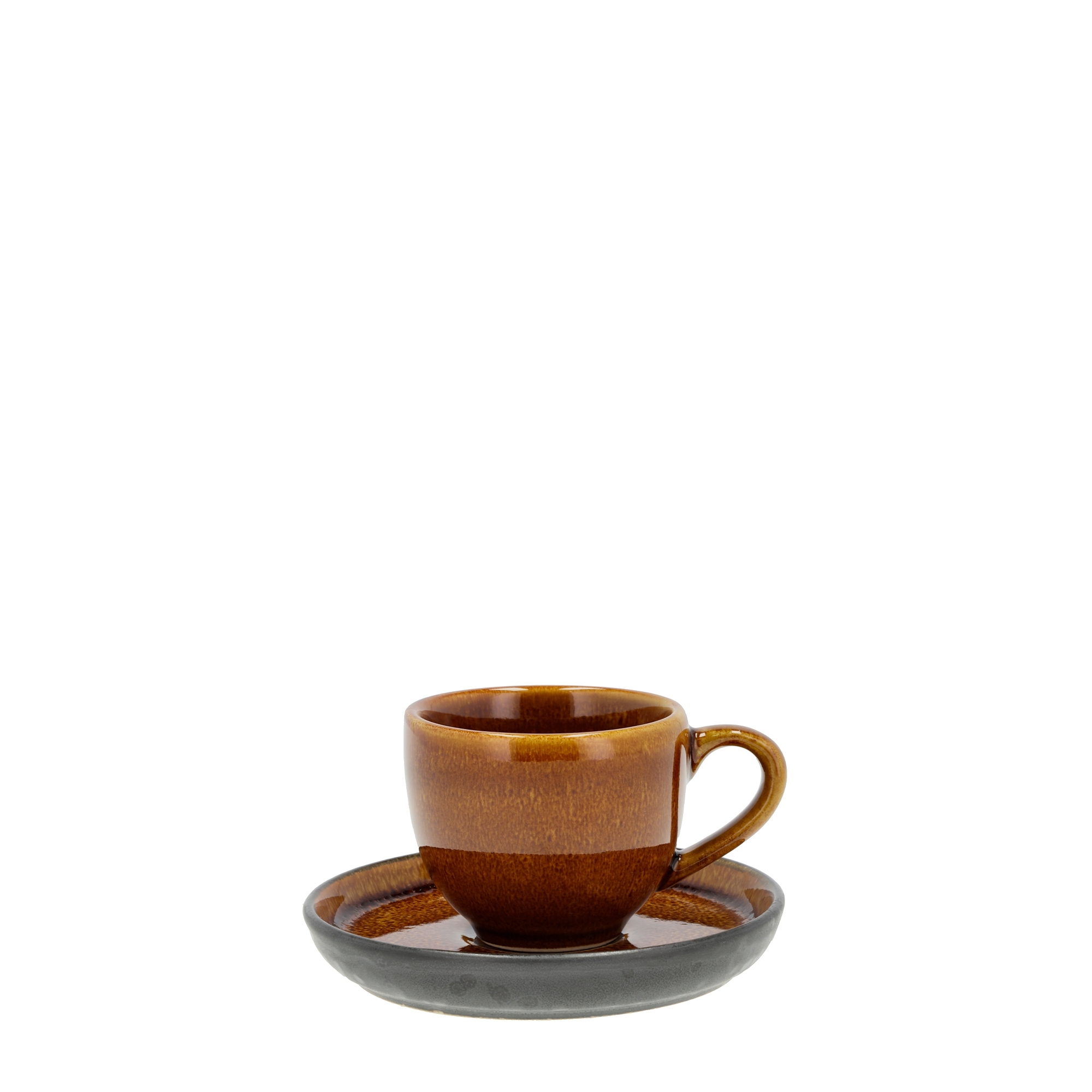 Bitz - Espressotasse mit Henkel und Untertasse - 7cl