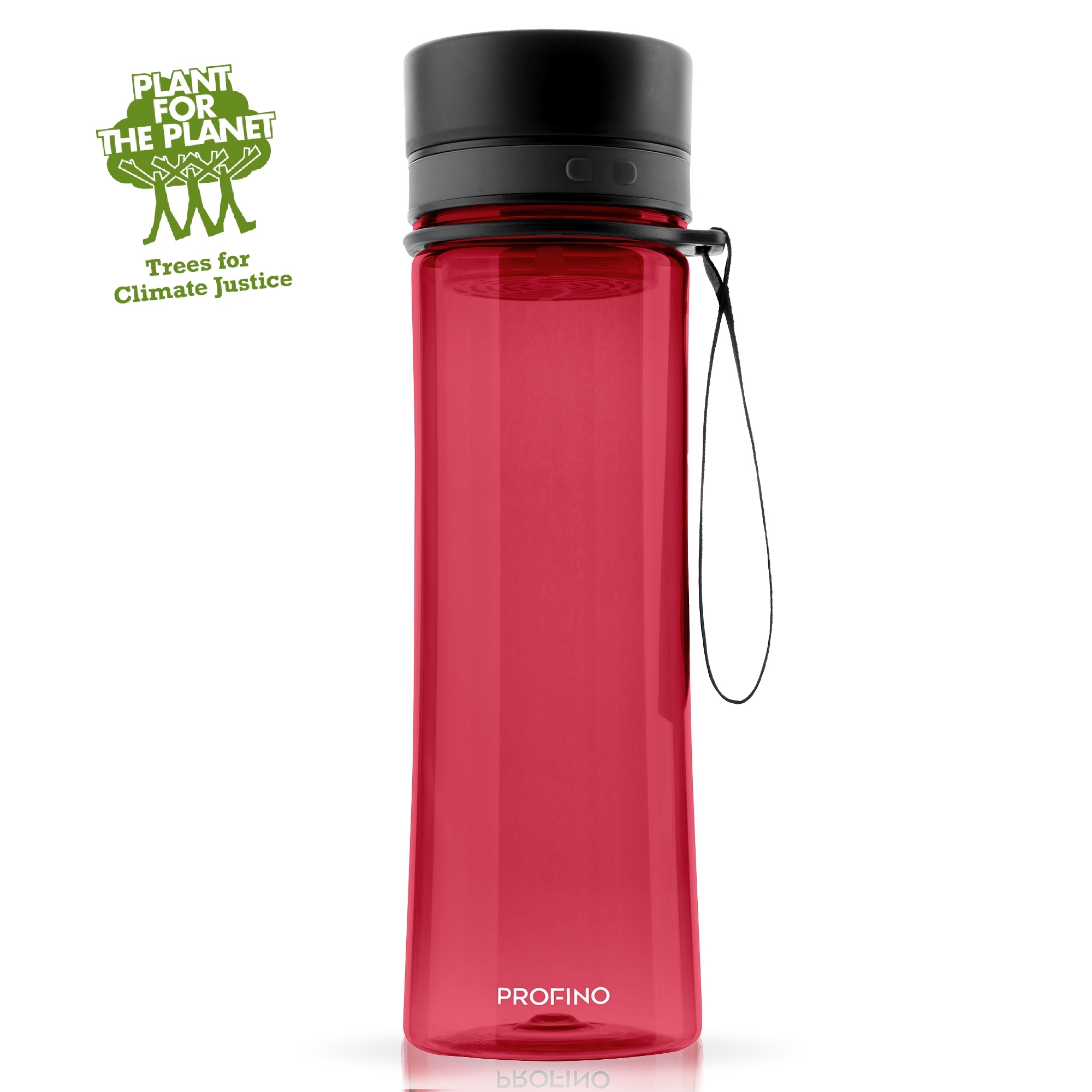 Profino - Infuze Trinkflasche mit Sieb - 600 ml - Rot