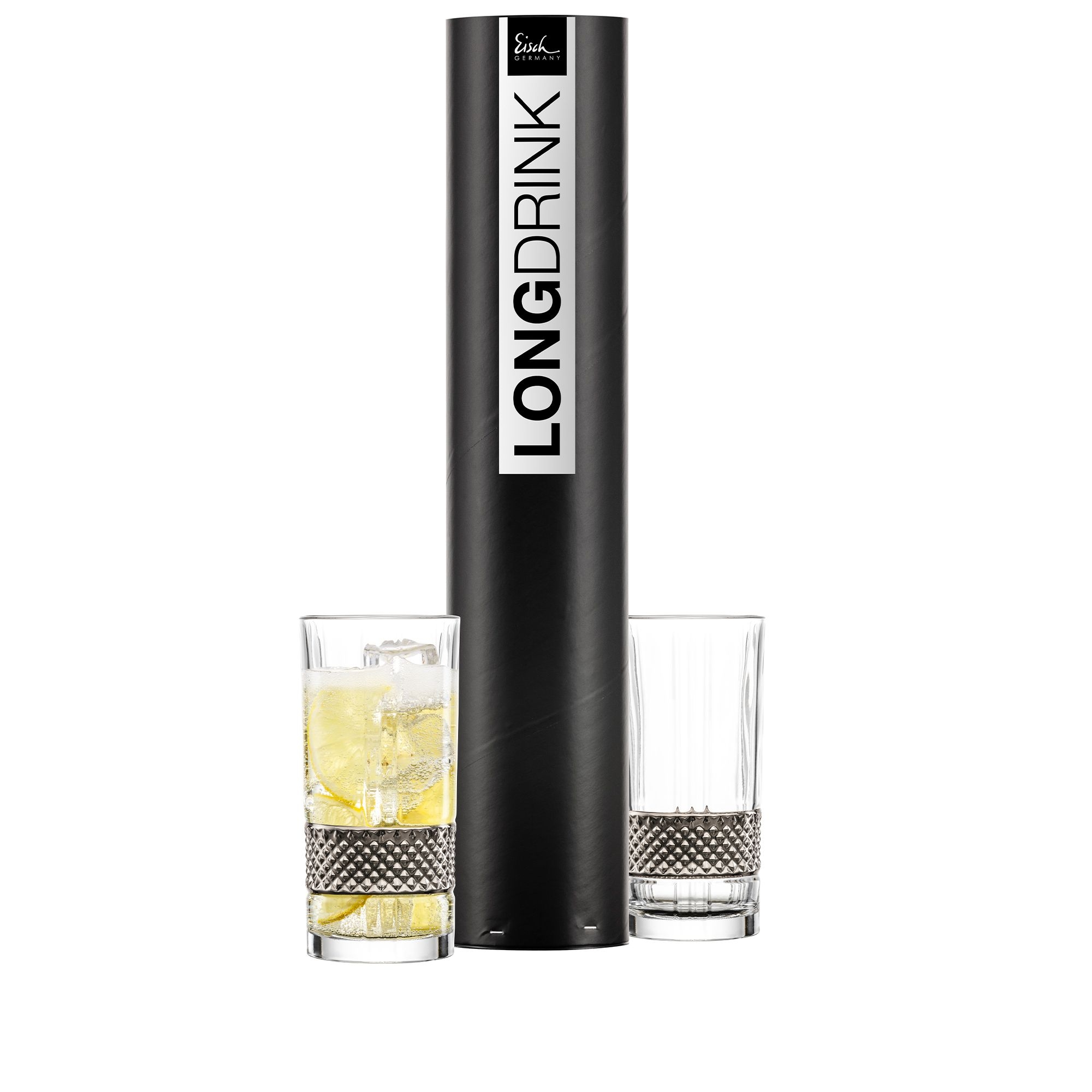 Eisch - Longdrink Gläser GLEN, 2er-Set, platin