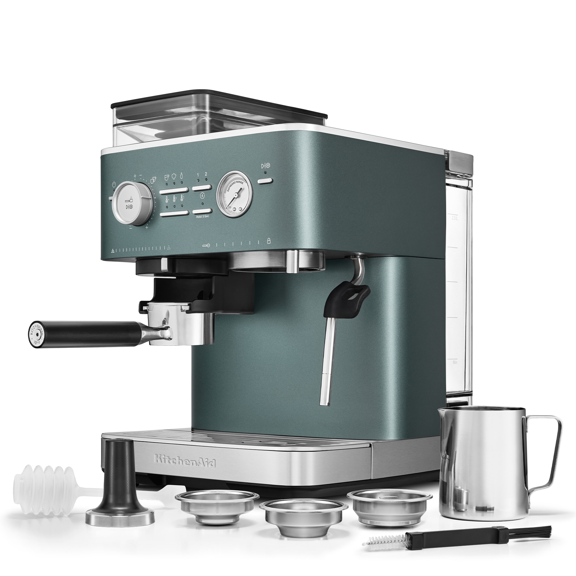 KitchenAid - Semi-automatic espresso machine with coffee grinder - Juniper KitchenAid - Semi-automatic espresso machine with coffee grinder - Juniper
