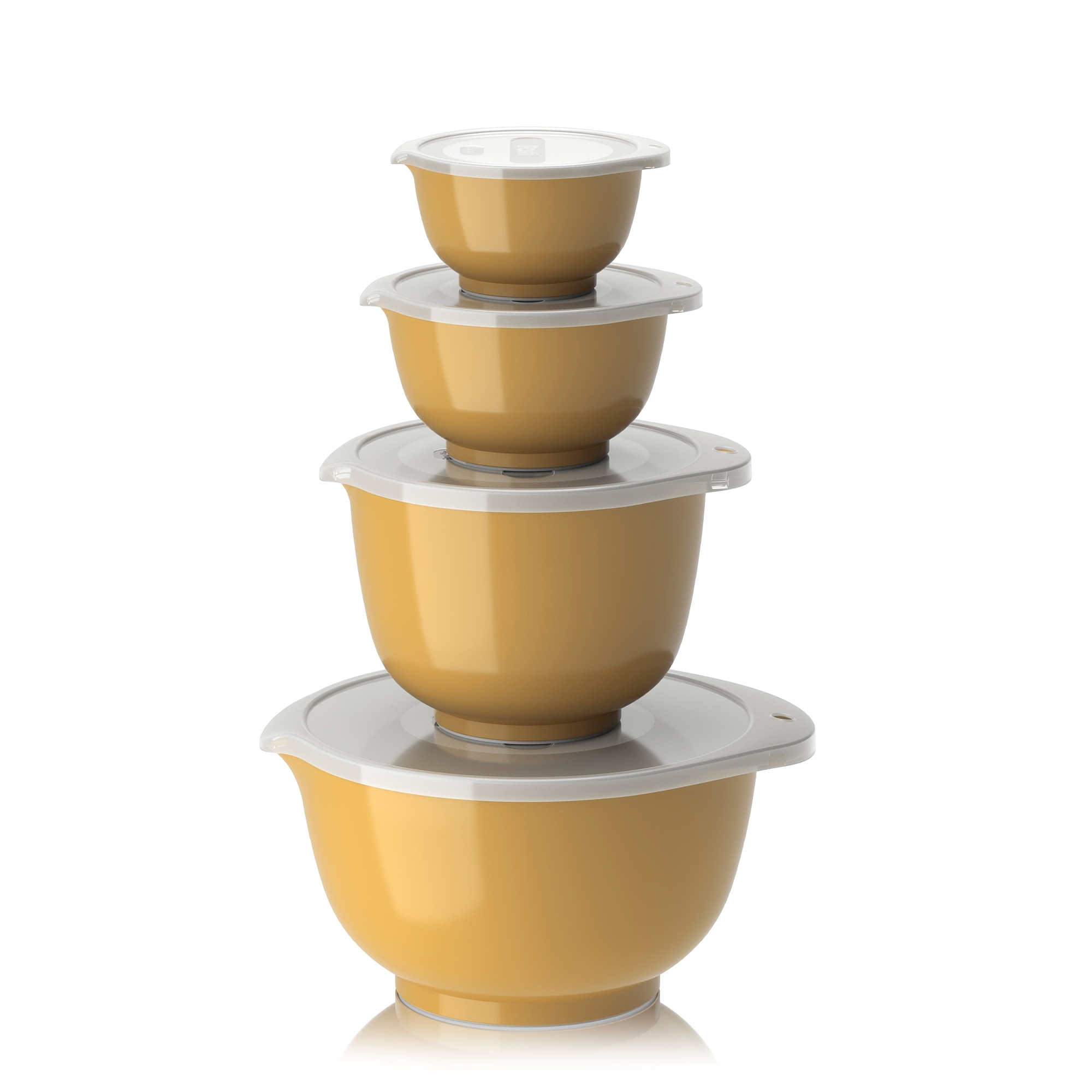 Rosti - Set NEW Margrethe 8-piece (0,25 + 0,5 + 1,5 + 3 L + matching lid) - Curry Rosti - Set NEW Margrethe 8-piece (0,25 + 0,5 + 1,5 + 3 L + matching lid) - Curry