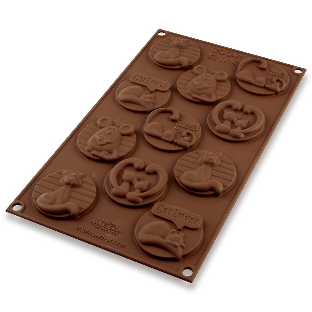 Silikomart - Schokoladenform Choco Tags Kitten