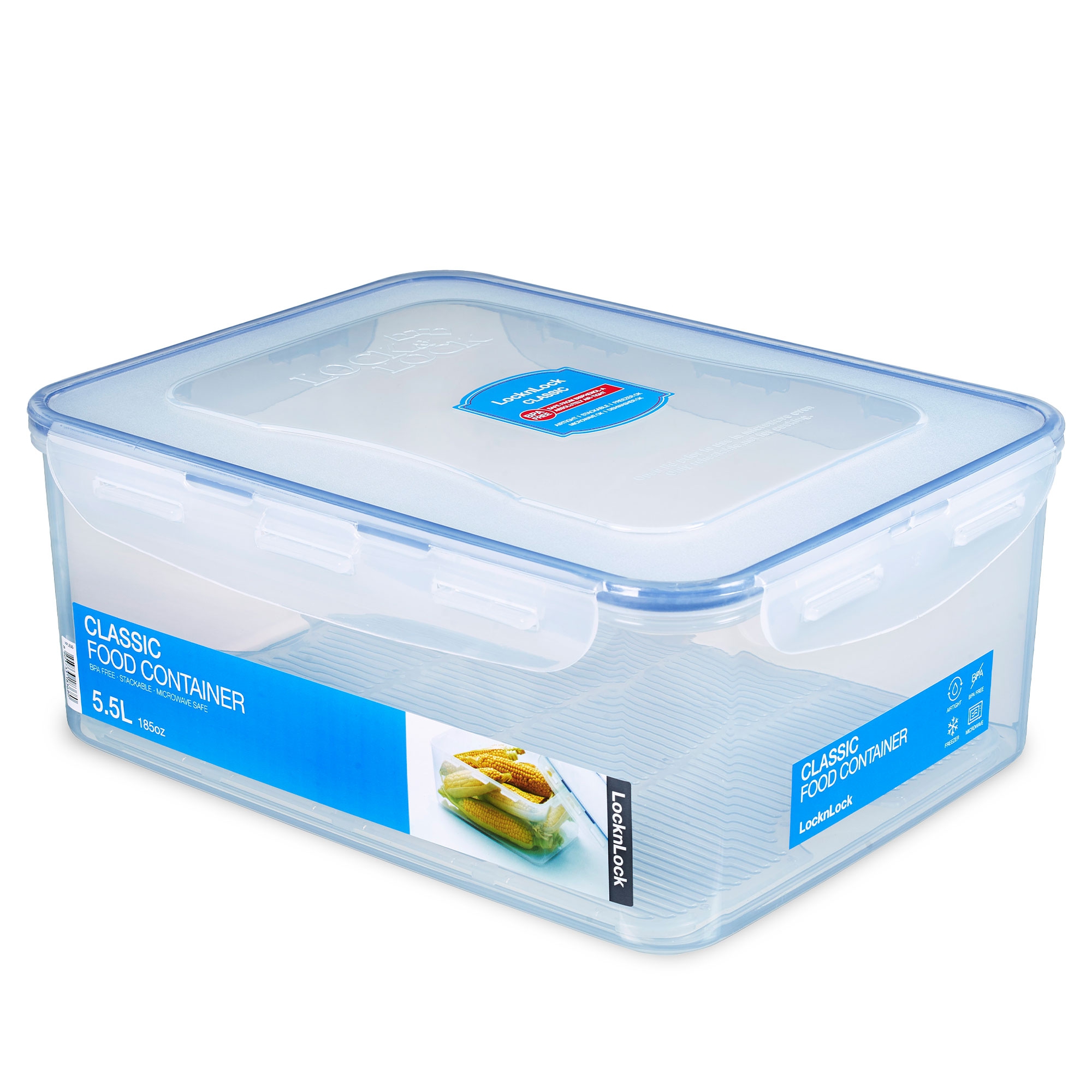 LocknLock - Food box with drain grille rectangular 5.5 liters