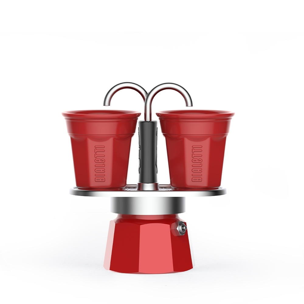 Bialetti - Espresso maker set Mini Express red + 2 espresso cups
