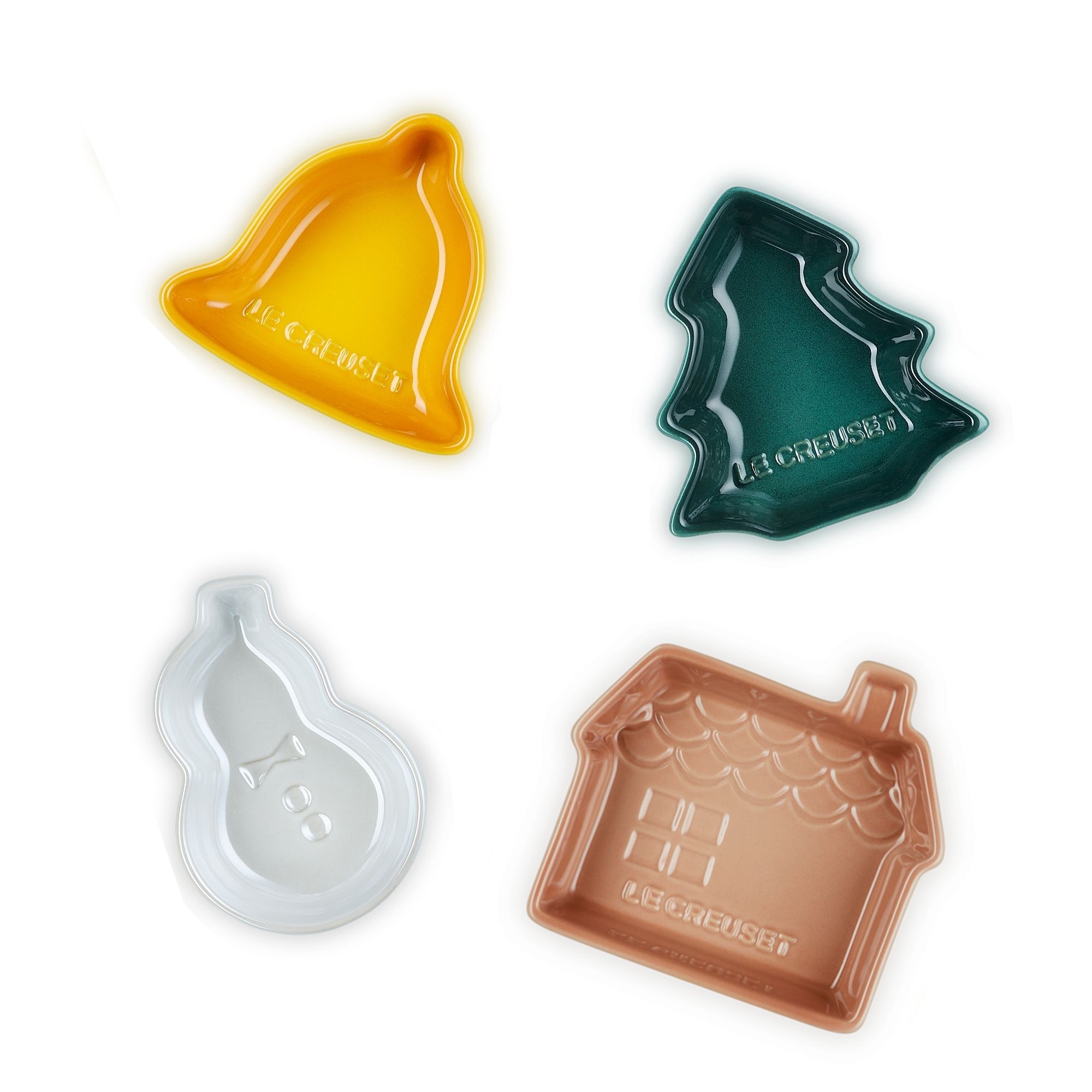 Le Creuset - Stoneware Set of 4 Mini Dishes - Christmas Le Creuset - Stoneware Set of 4 Mini Dishes - Christmas