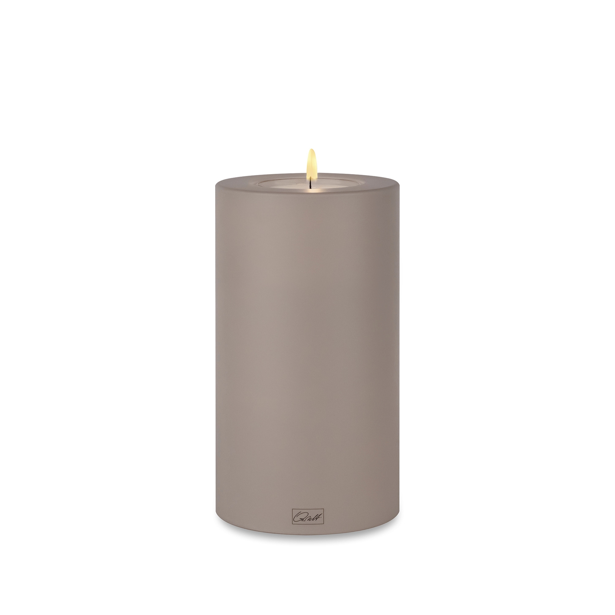 Qult Farluce Trend - Teelichthalter in Kerzenform - Taupe