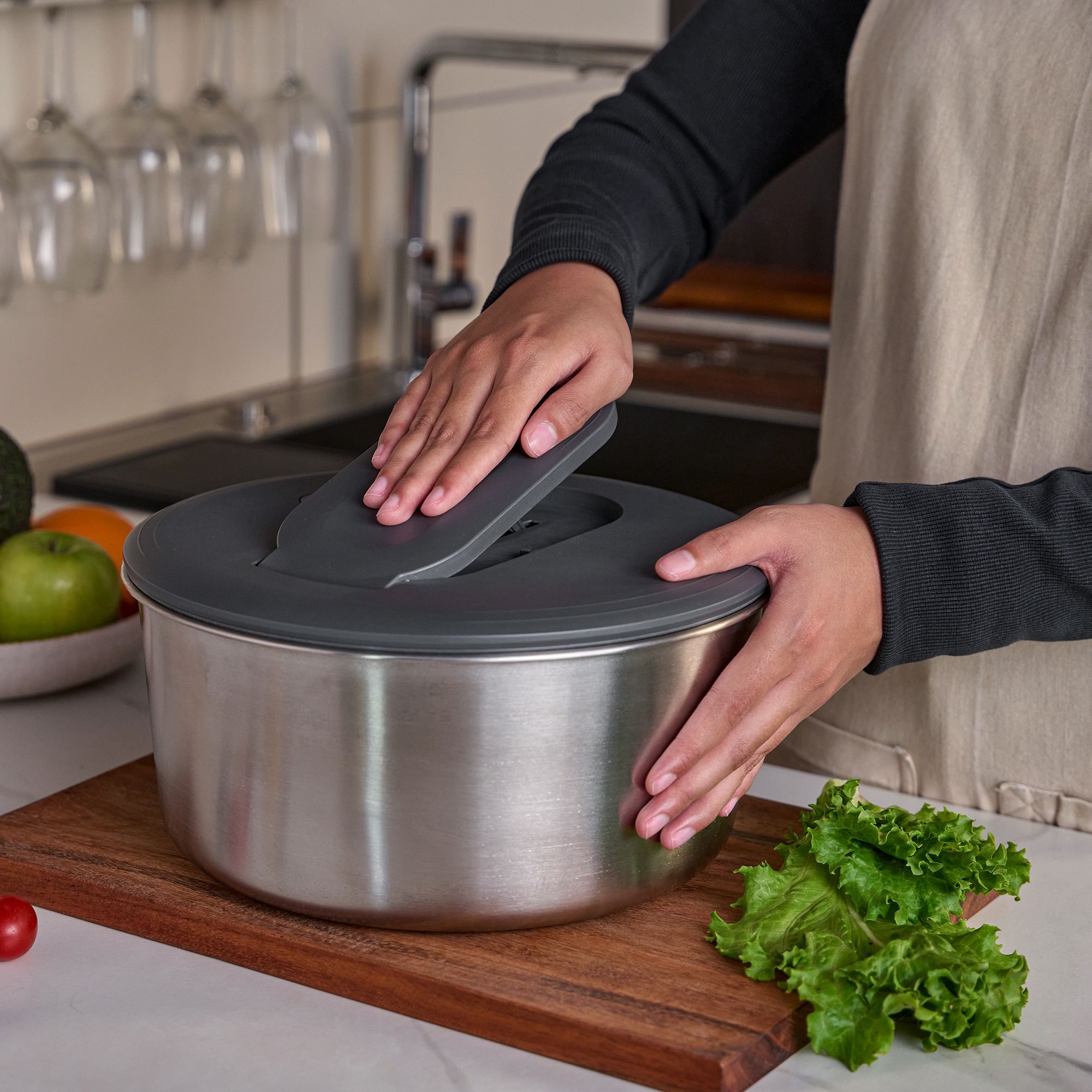 Zyliss - Swift Dry Salad Spinner - Ø 27 cm | Stainless Steel