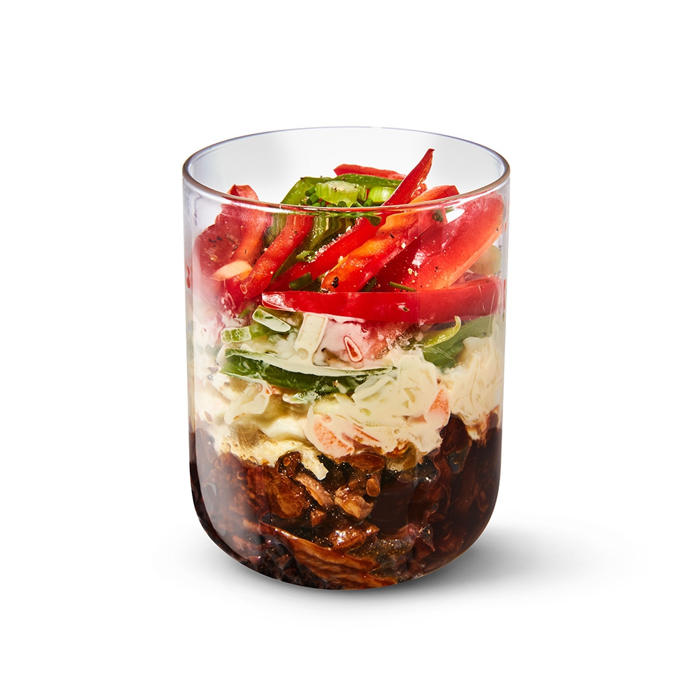 B+B Glass Lunch Pot 450ml, mandel