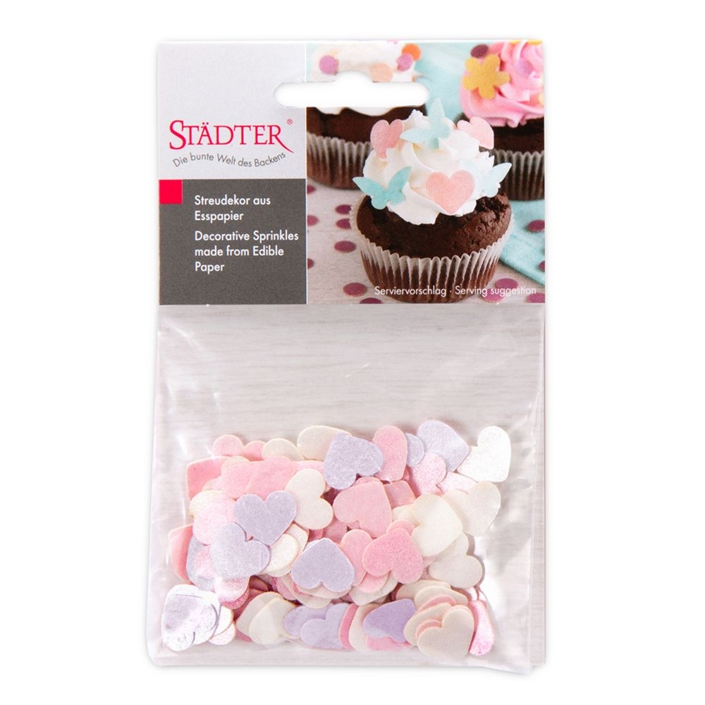 Städter - Edible sprinkle  Edible paper Heart Städter - Edible sprinkle  Edible paper Heart