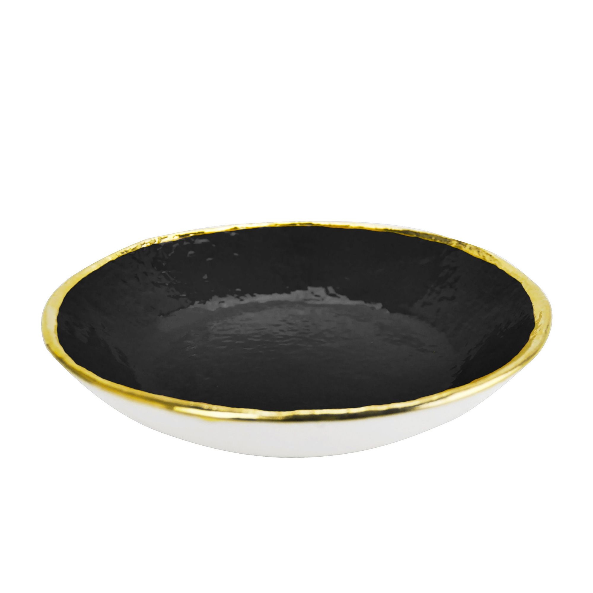 Arcucci - Risotto bowl with golden rim  - 30.5 cm - Nero-Black