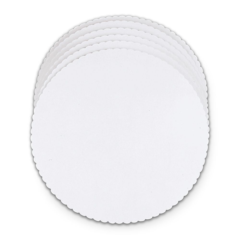 Städter - Cake board -  ø 28 cm - white - 6 pieces