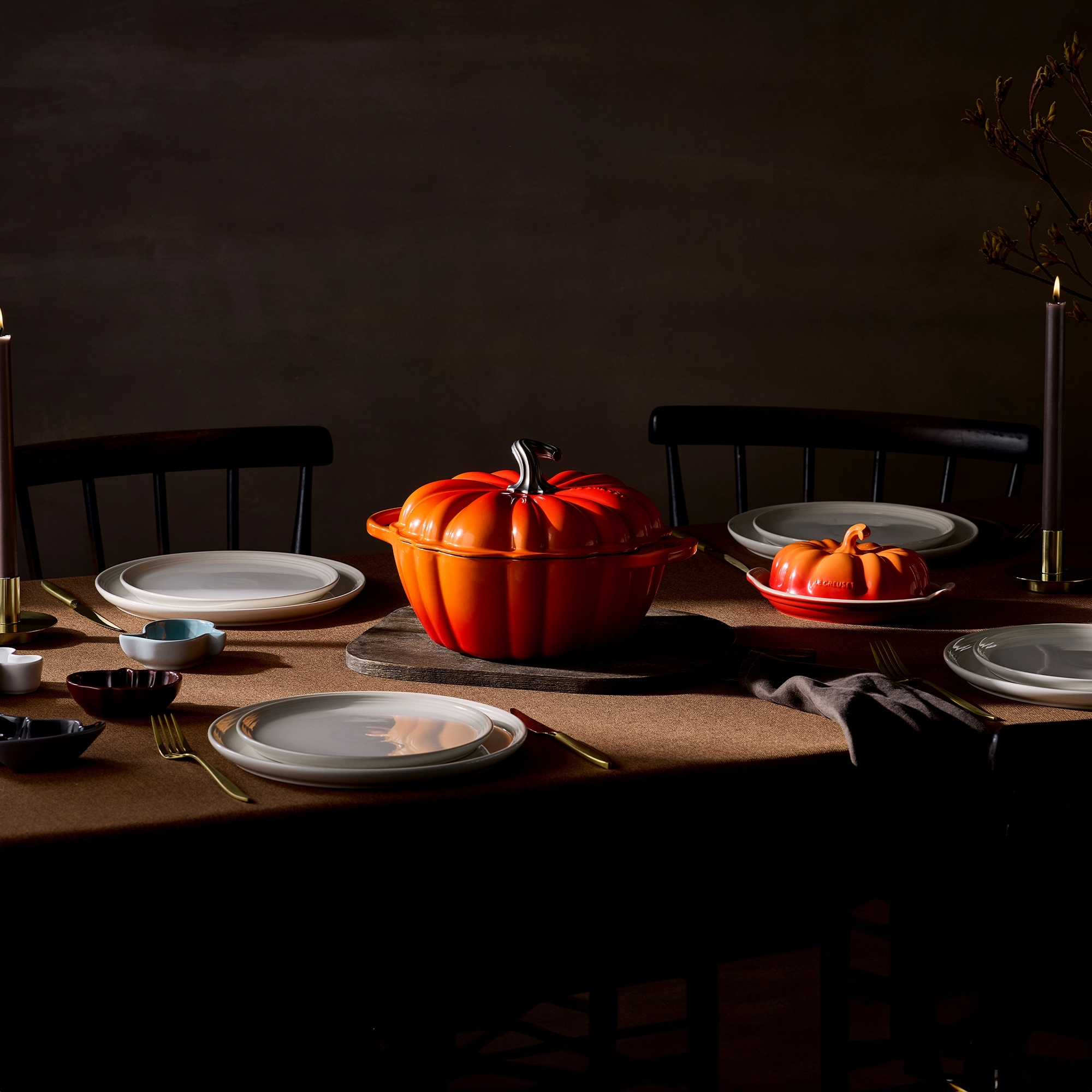 Le Creuset - Pumpkin Butter Dish | Flame Le Creuset - Pumpkin Butter Dish | Flame