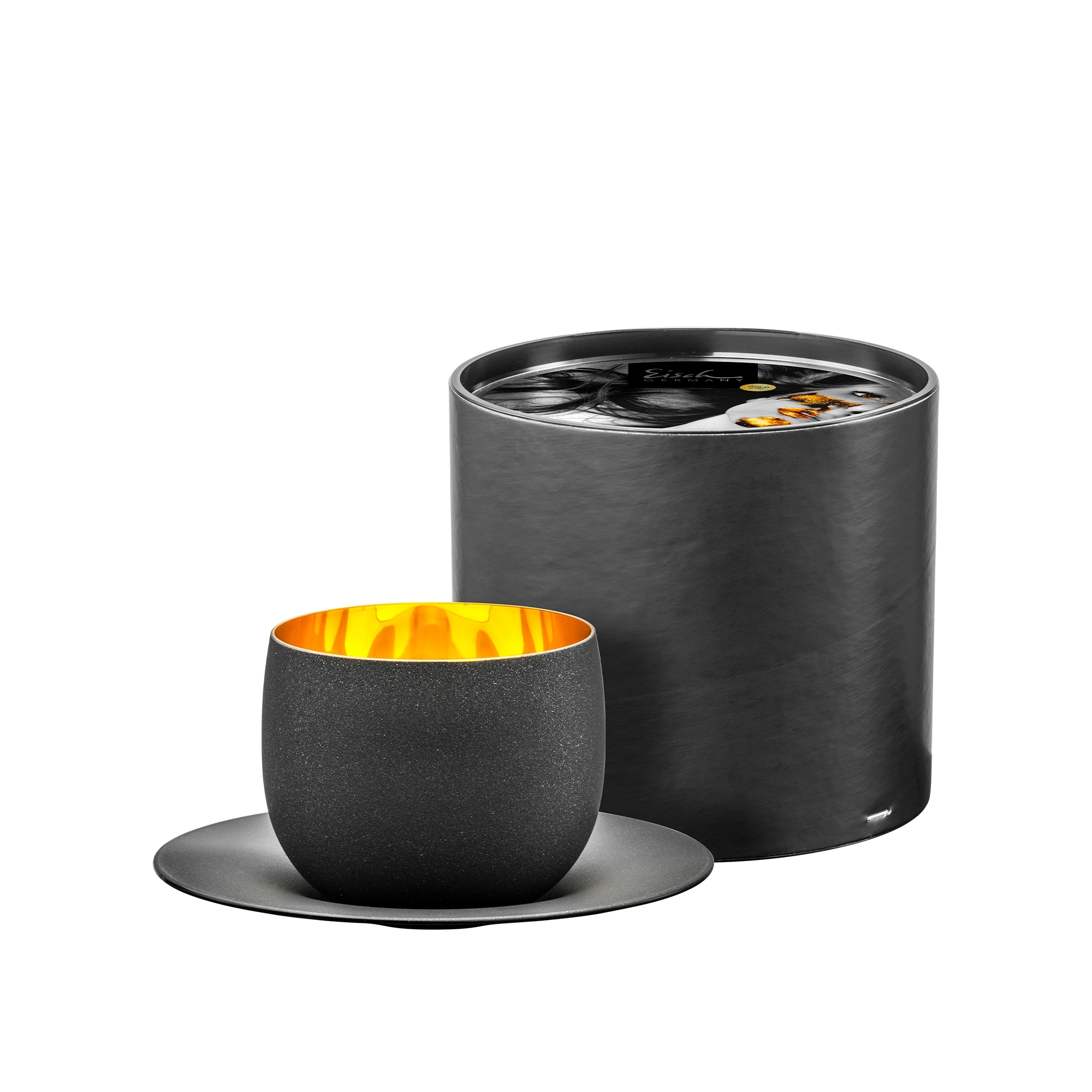 Eisch - Cappuccino Set COSMO, black/gold