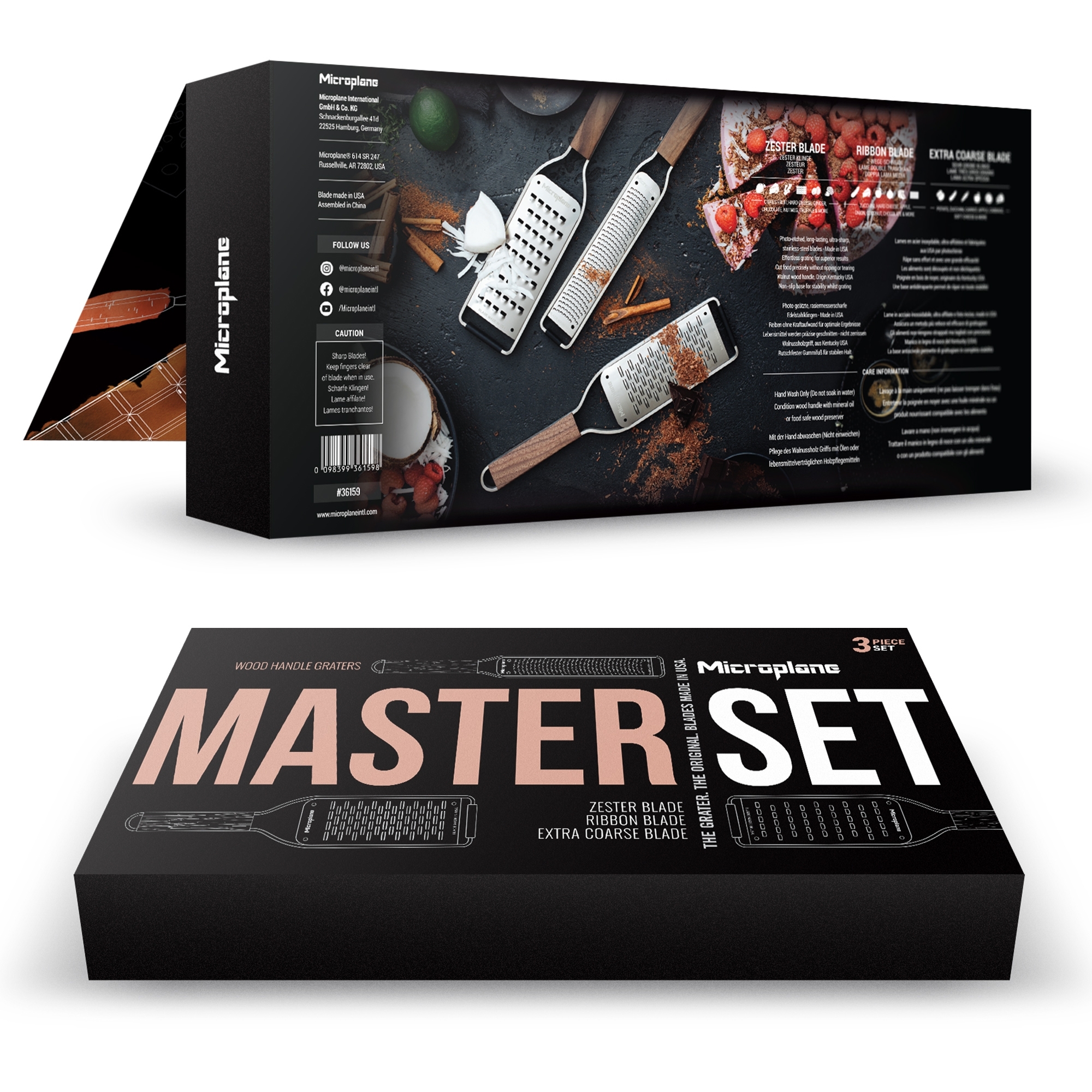 Microplane - Master Reiben 3er Set | Zester - Extra-Grob - 2 Wege