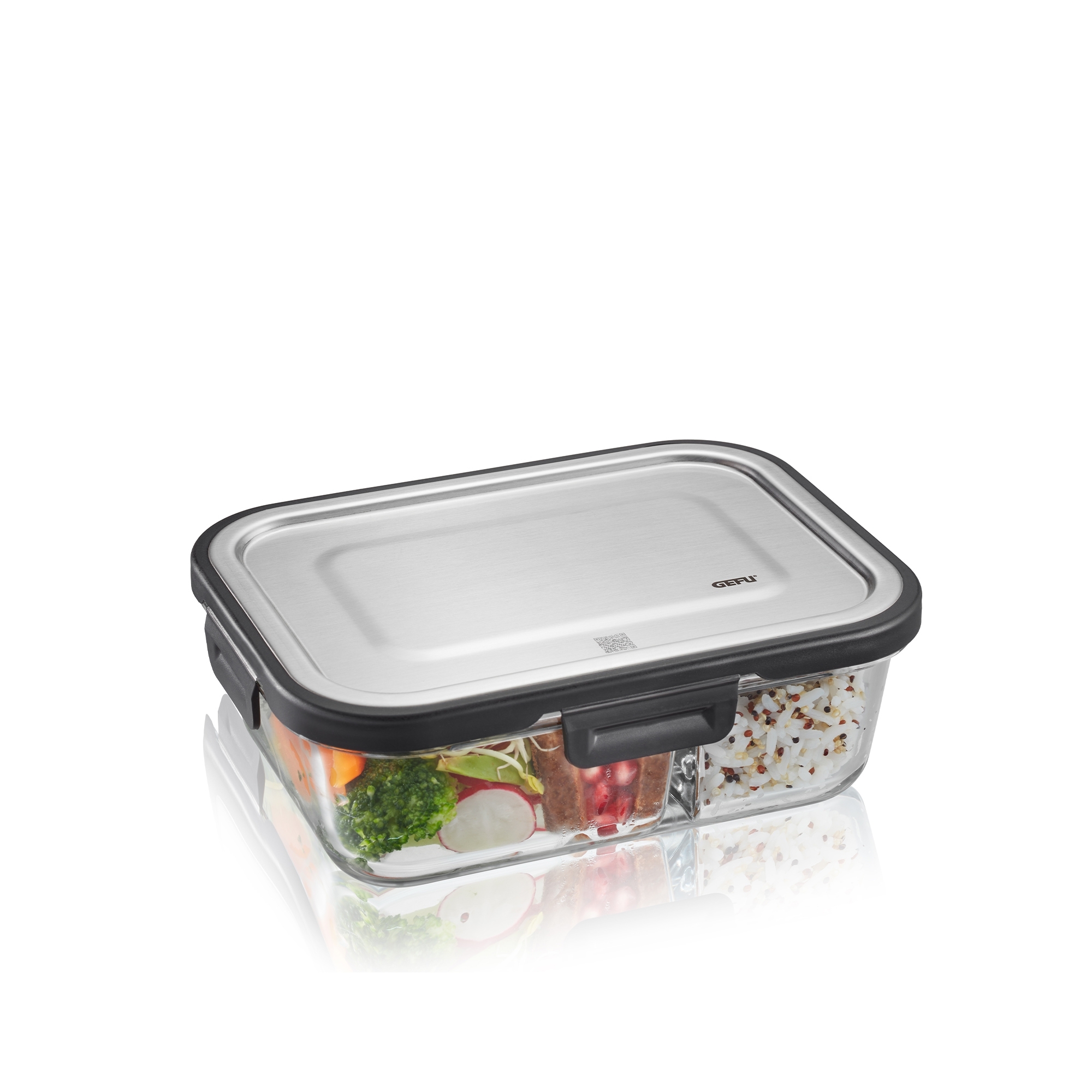 Gefu - Frischhaltedose MILO rechteckig geteilt 300 ml + 500 ml Gefu - Frischhaltedose MILO rechteckig geteilt 300 ml + 500 ml