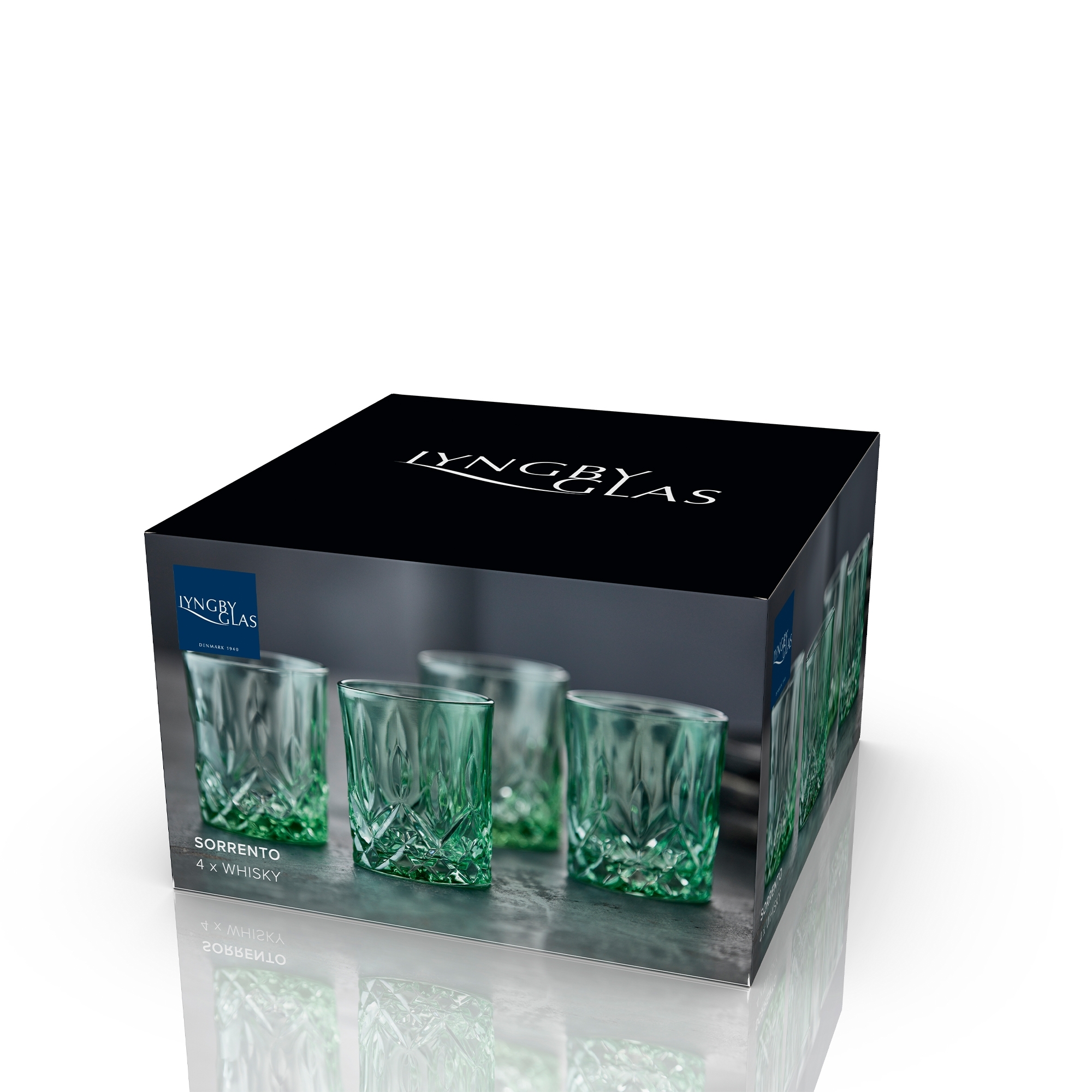 Lyngby Glas -Sorrento - Whiskyglas - 4 Stck. - Grün