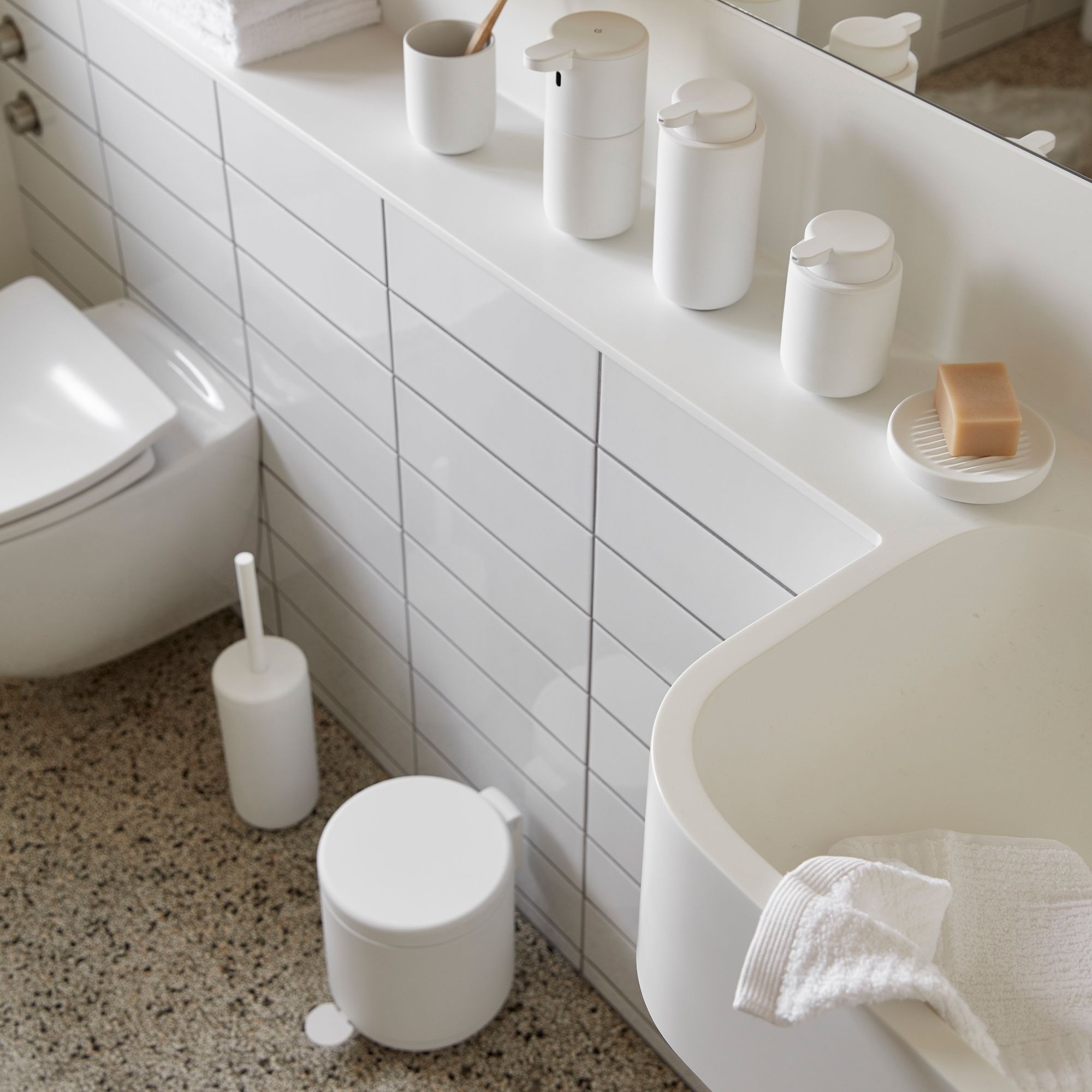 Zone - Ume Pedaleimer 4 L - White
