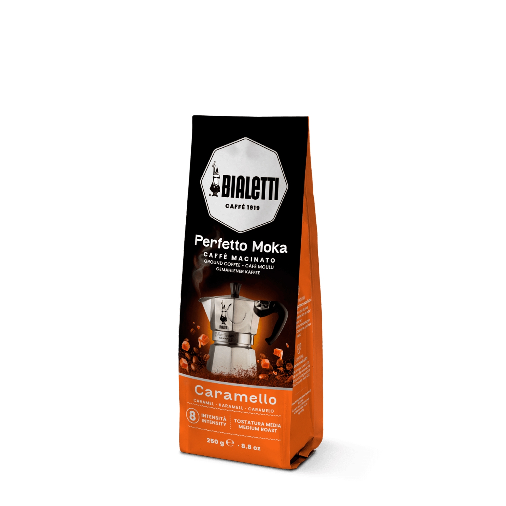 Bialetti - Perfetto Moka Caramello, Kaffee gemahlen 250g
