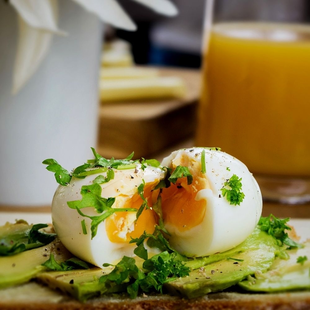 Soft breakfast egg perfectly cooked with Brainstream Piepei