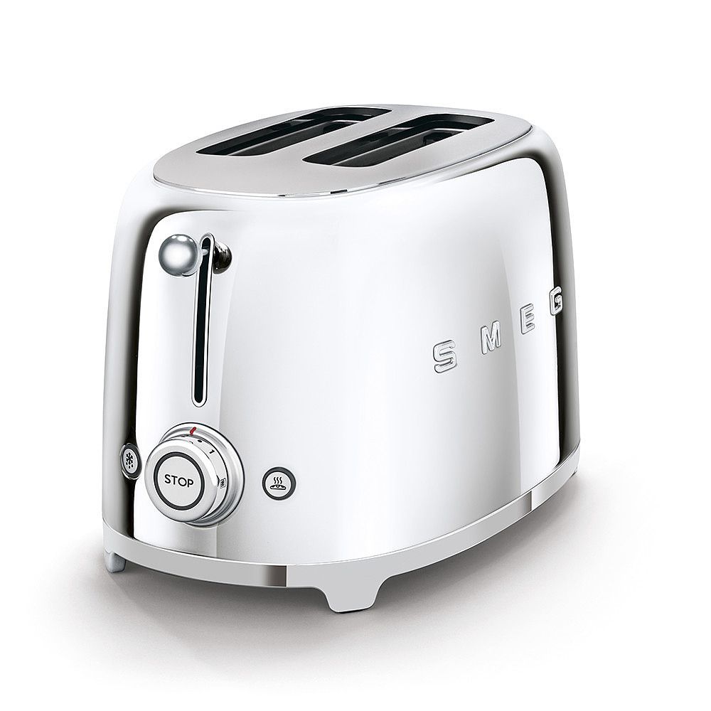 Smeg - 2-Scheiben-Toaster Kompakt TSF01 - Designlinie Stil Der 50° Jahre - Chrom