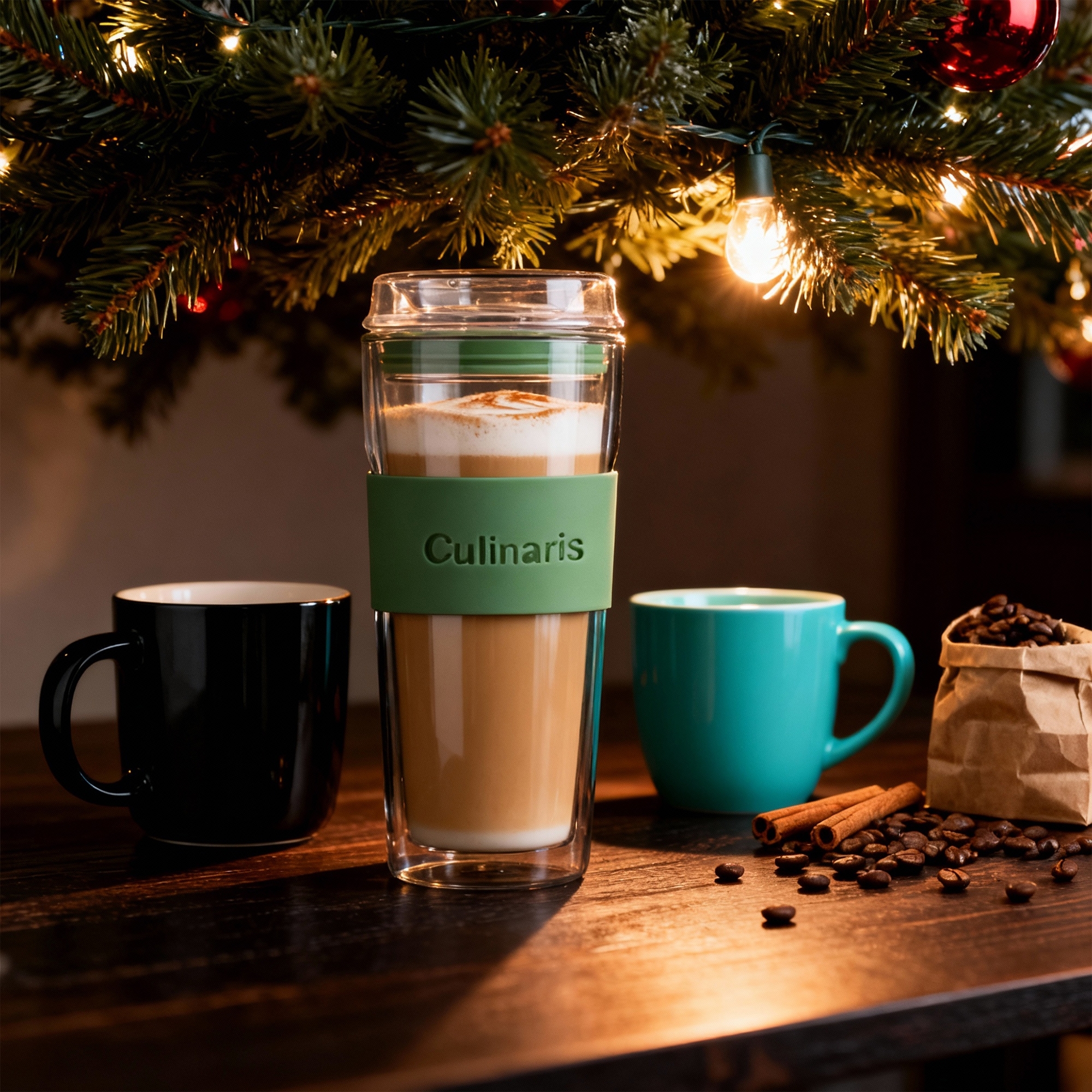 Doppelwandiger Culinaris Kaffeebecher mit Latte Macchiato un