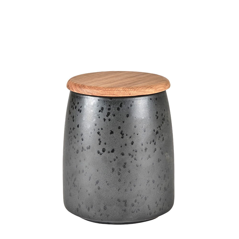 Bitz - Jar with lid - 16.5 cm - black