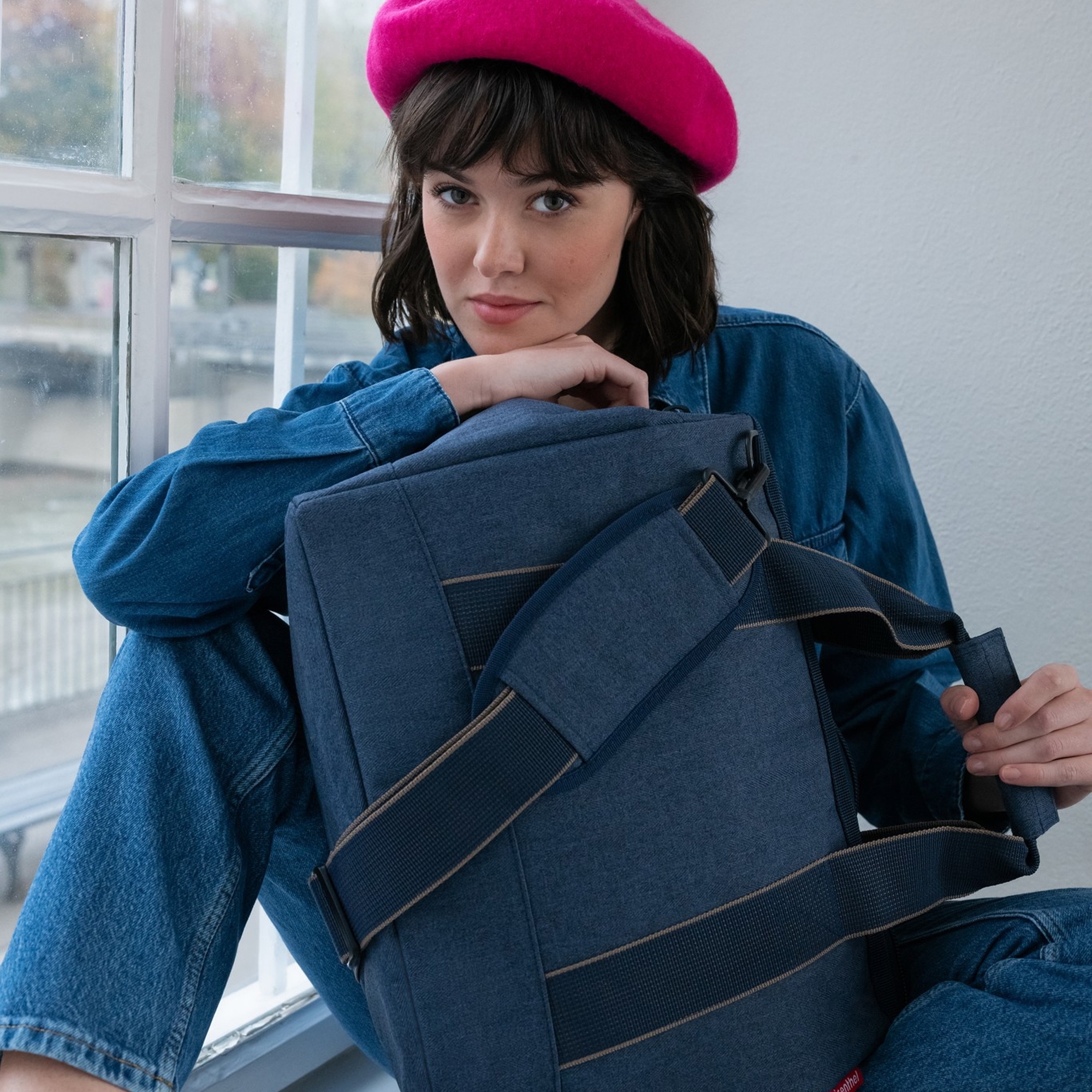 reisenthel - allrounder M - herringbone dark blue reisenthel - allrounder M - herringbone dark blue